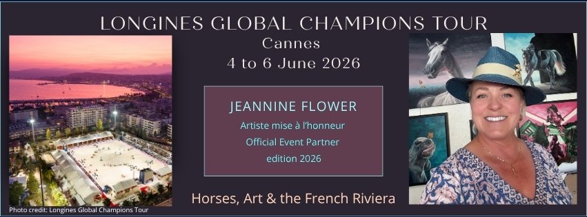 Longines Global Champions Tour photo and announcement Jeannine Flower as invited equine artist