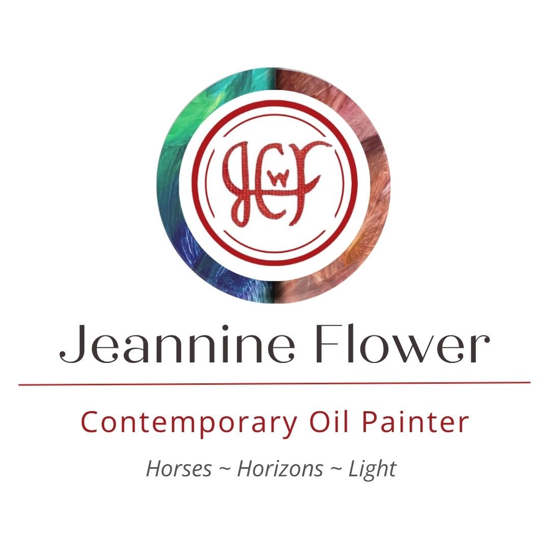 Jeannine Flower contemporary oil painter Art logo