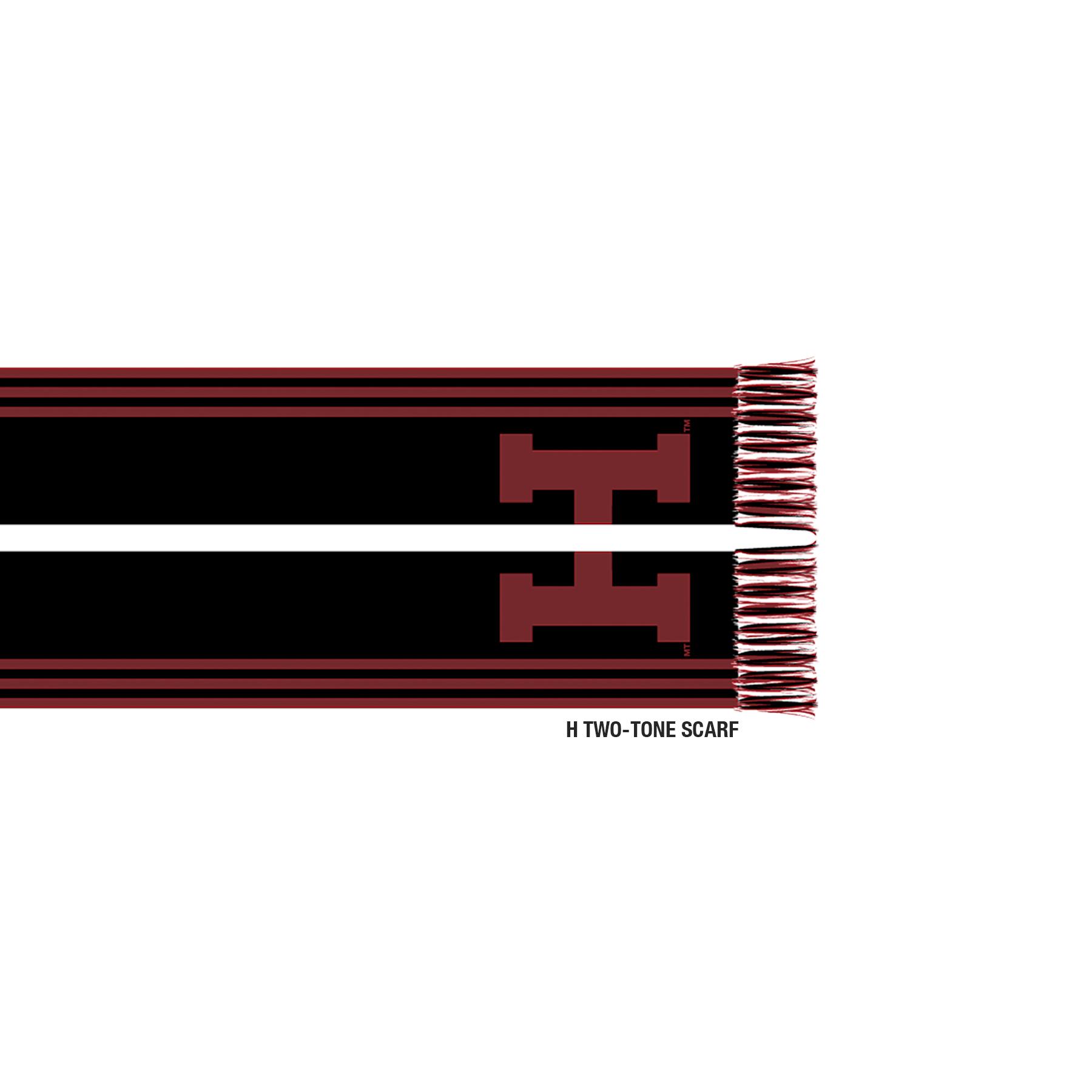 H Two-Tone Scarf