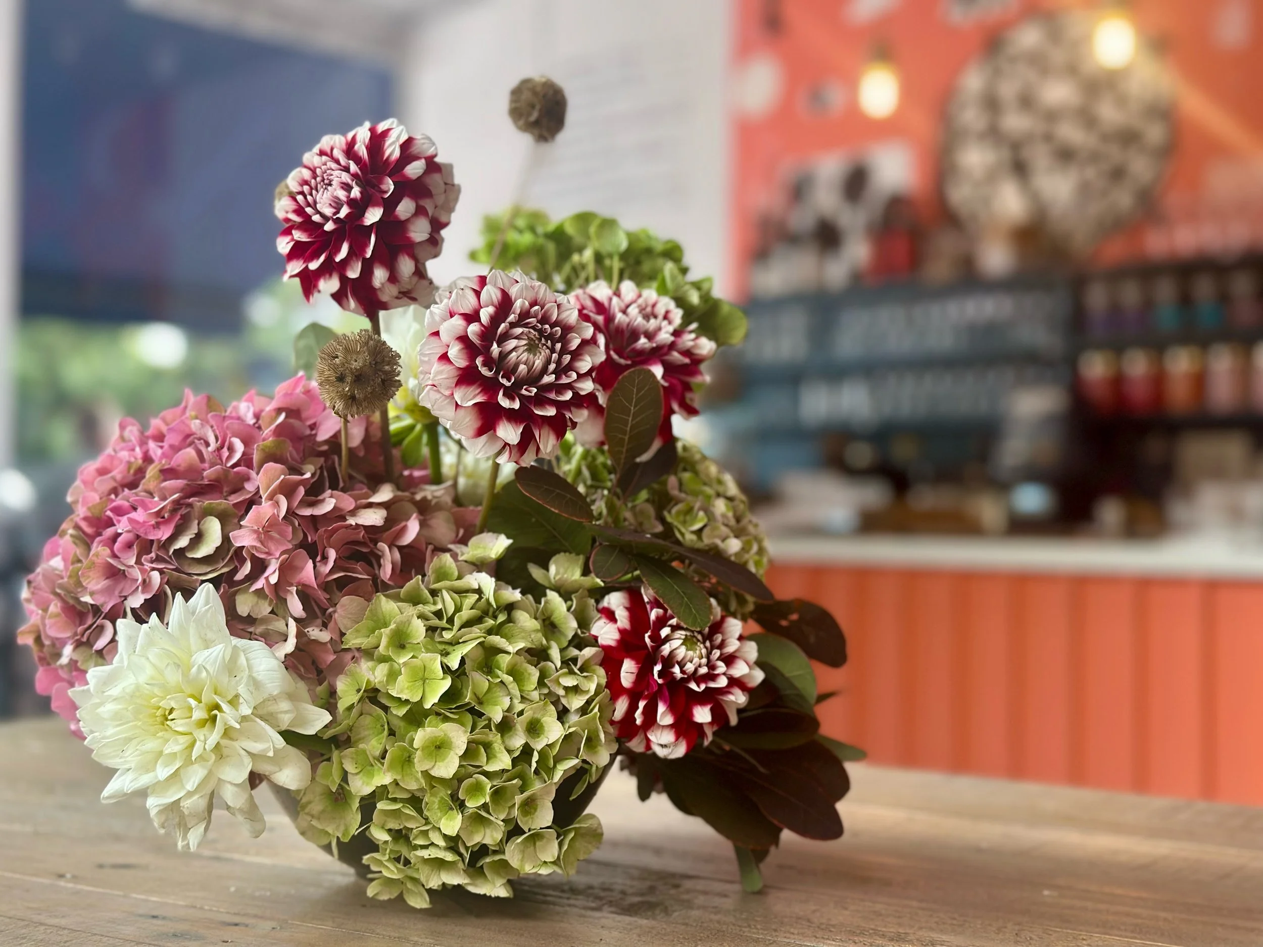 Autumn Hydrangea and Dahlia workshop