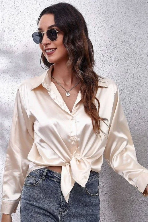 Women's Silk Button Up Long-Sleeved Shirt Brass Velvet Trading Co. Women's Silk Button Up Long-Sleeved Shirt Brass Velvet Trading Co.