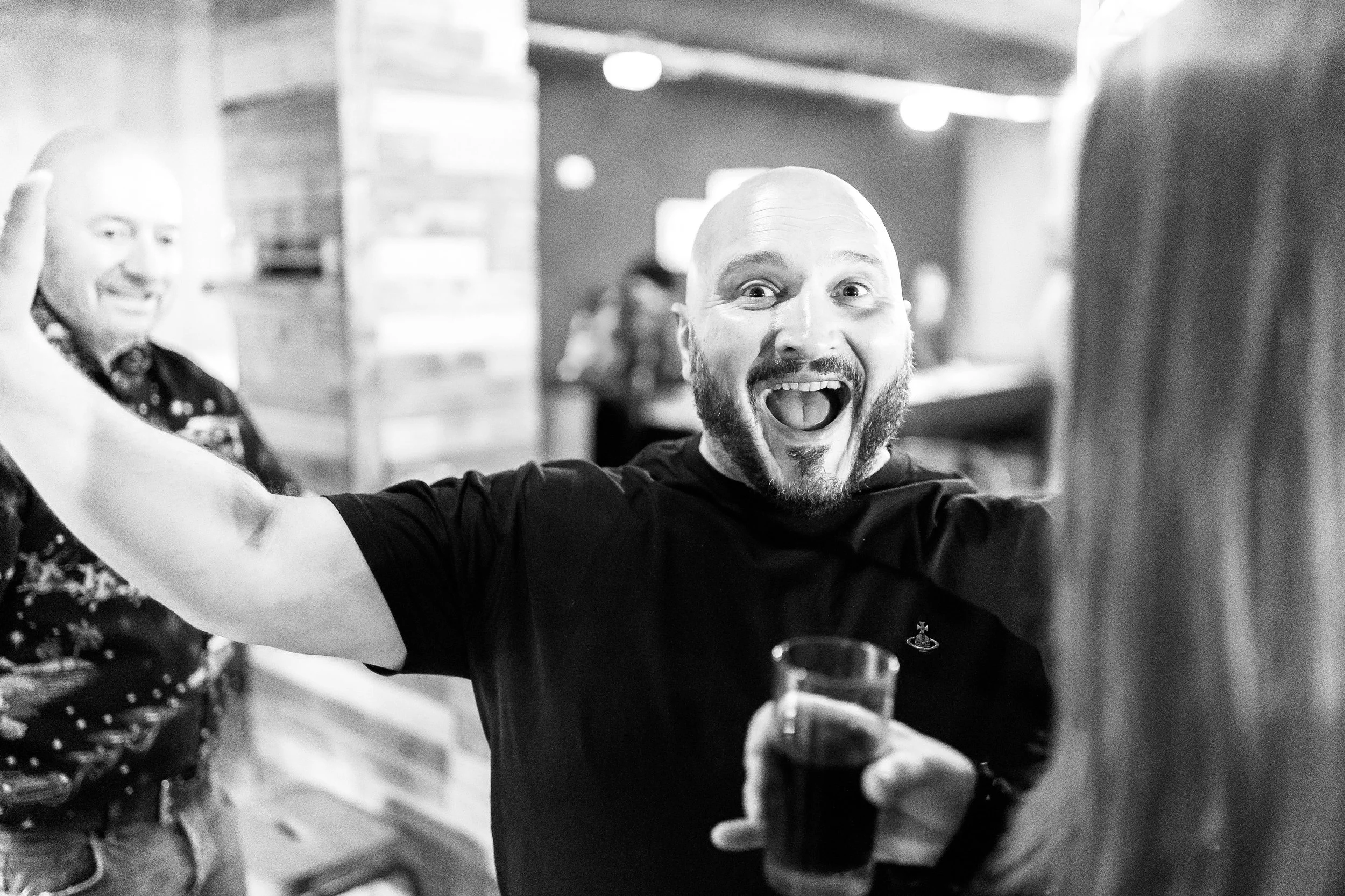 Dan enoying himself at The SAM Christmas Party