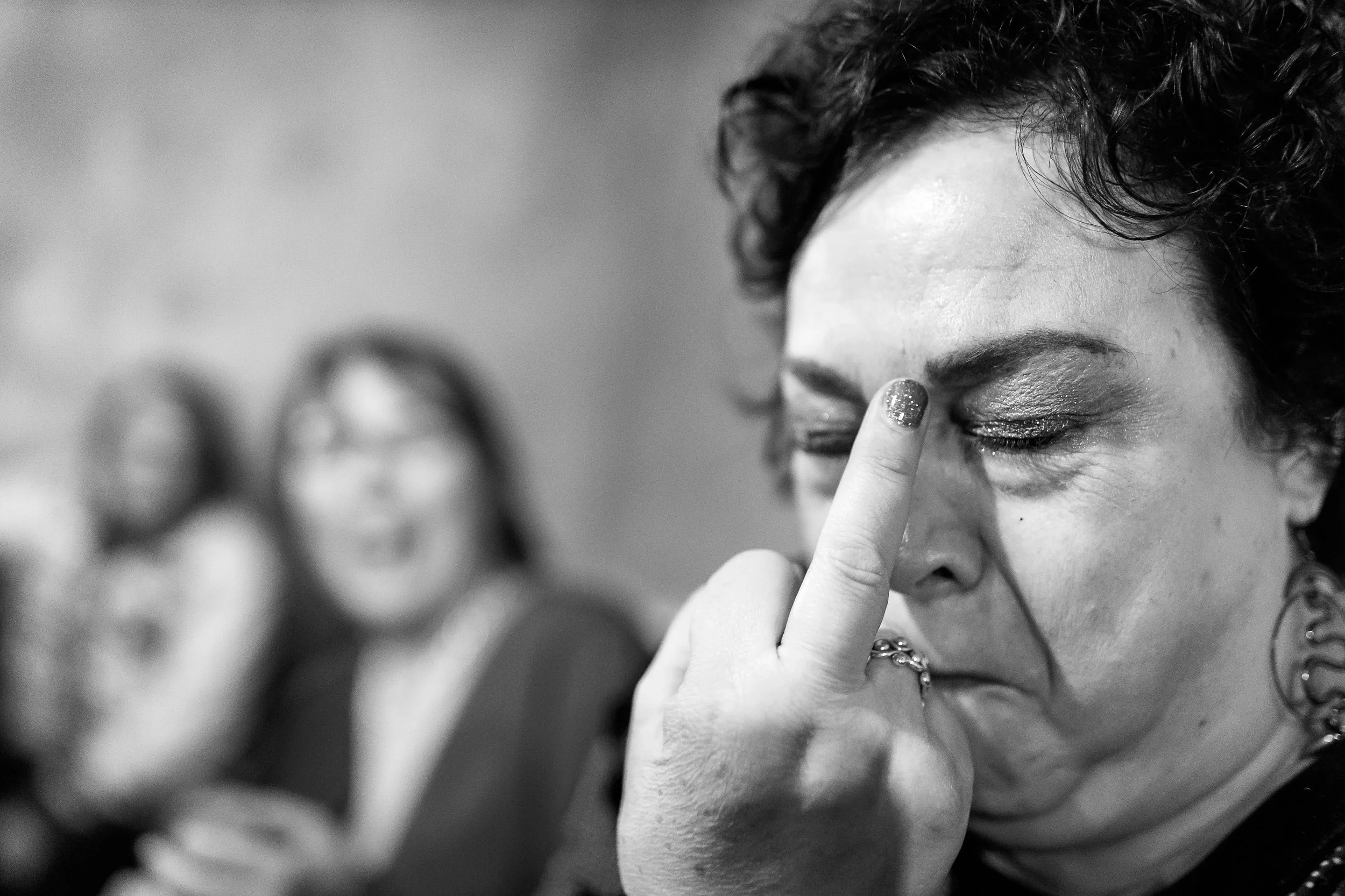 SAM networking doing shots at Christmas party event and flipping me the bird