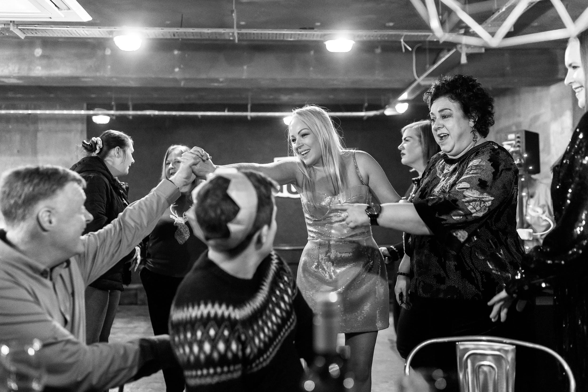 Candid moments at corporate Christmas party Huddersfield