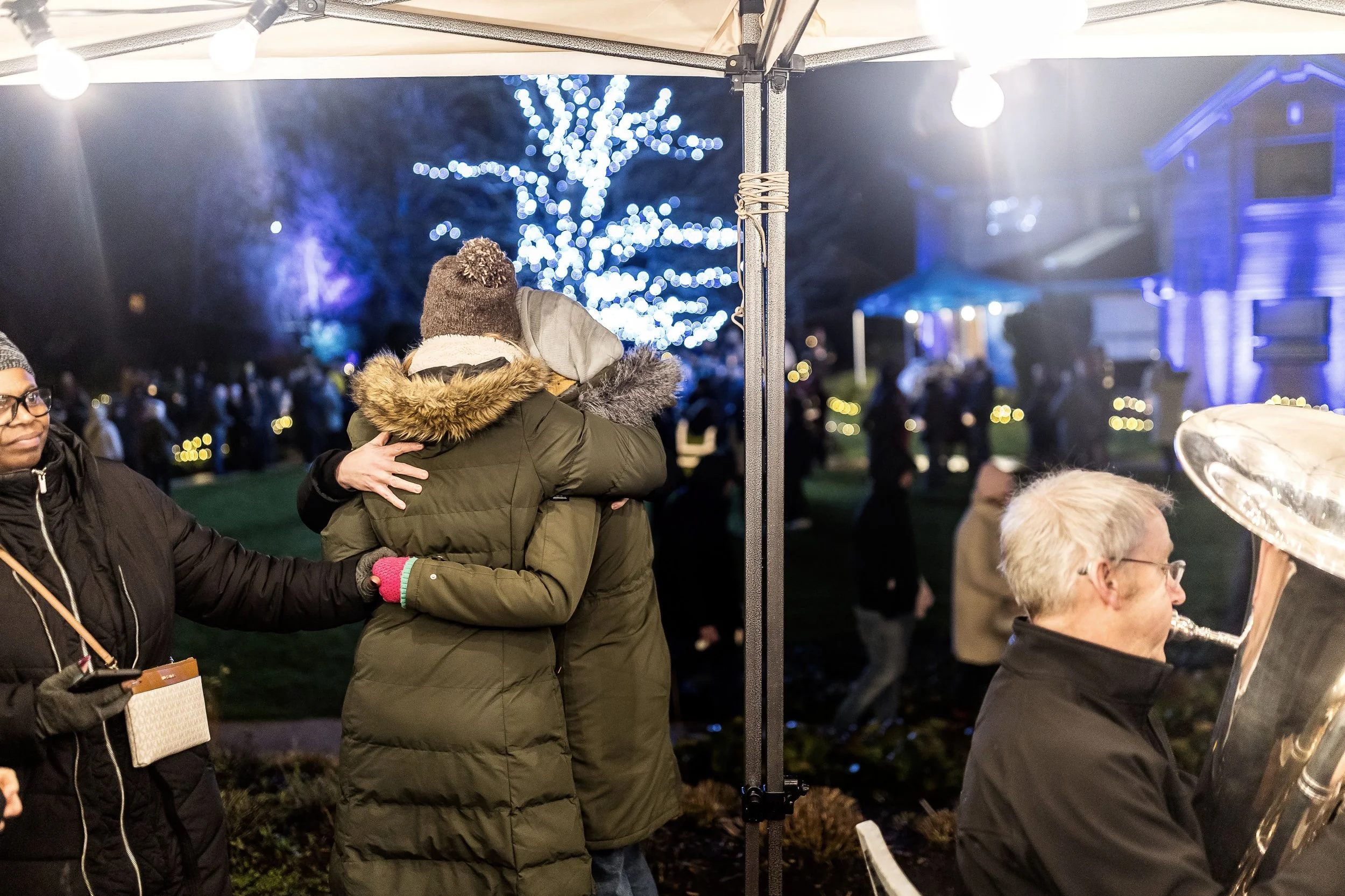 Professional event photography capturing the finale of The Kirkwood's Light up a Life campaign"