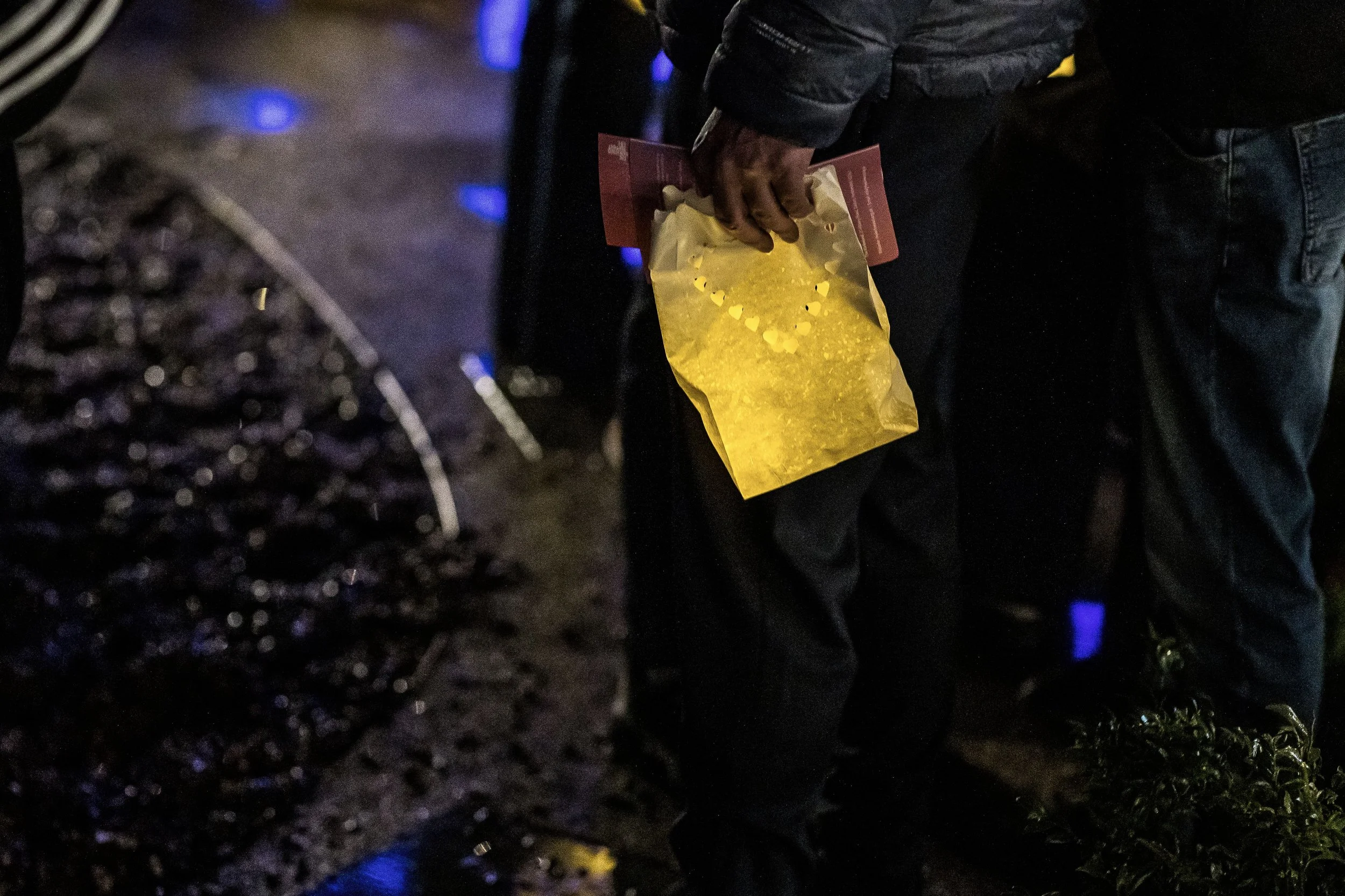 "Memorial candles prepared for Light up a Life ceremony at The Kirkwood, West Yorkshire"