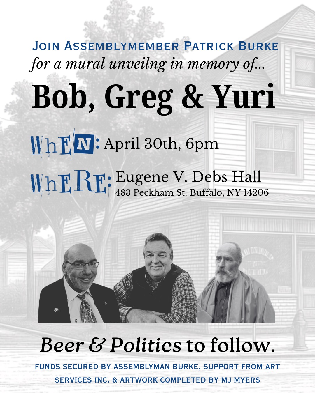 Mural Unveiling + Beer & Politics