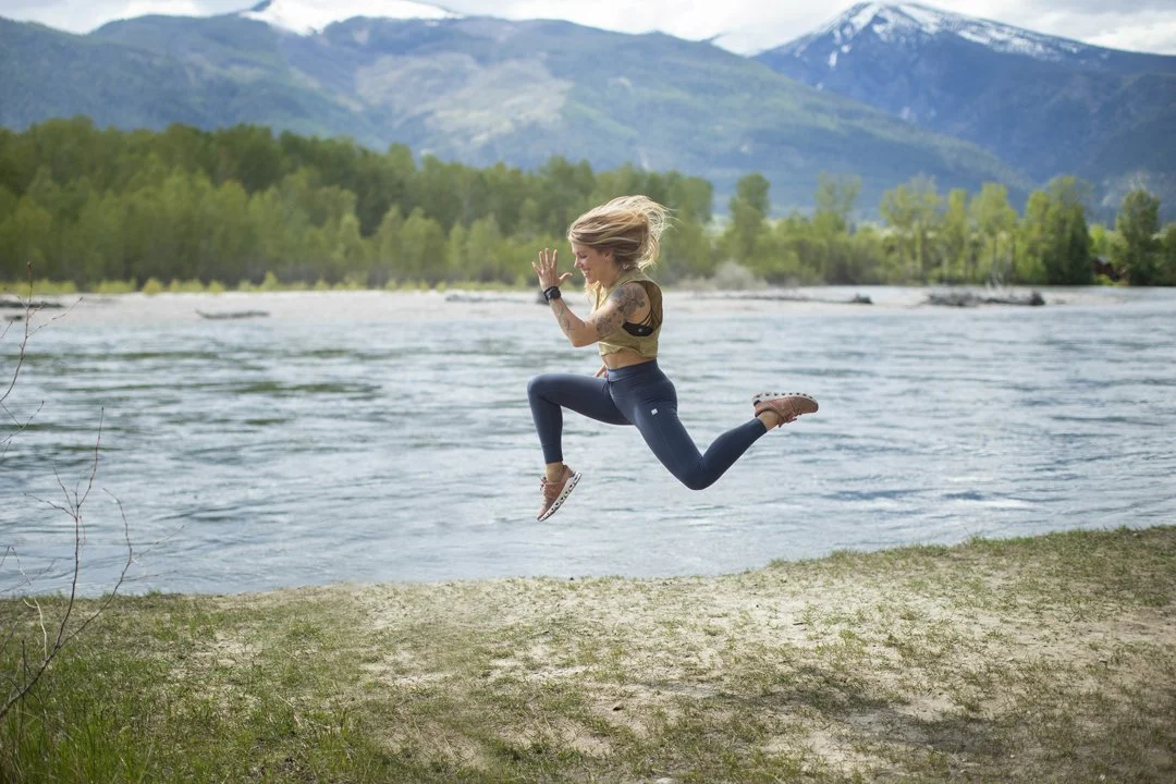 Sarah working out in a lifestyle class.