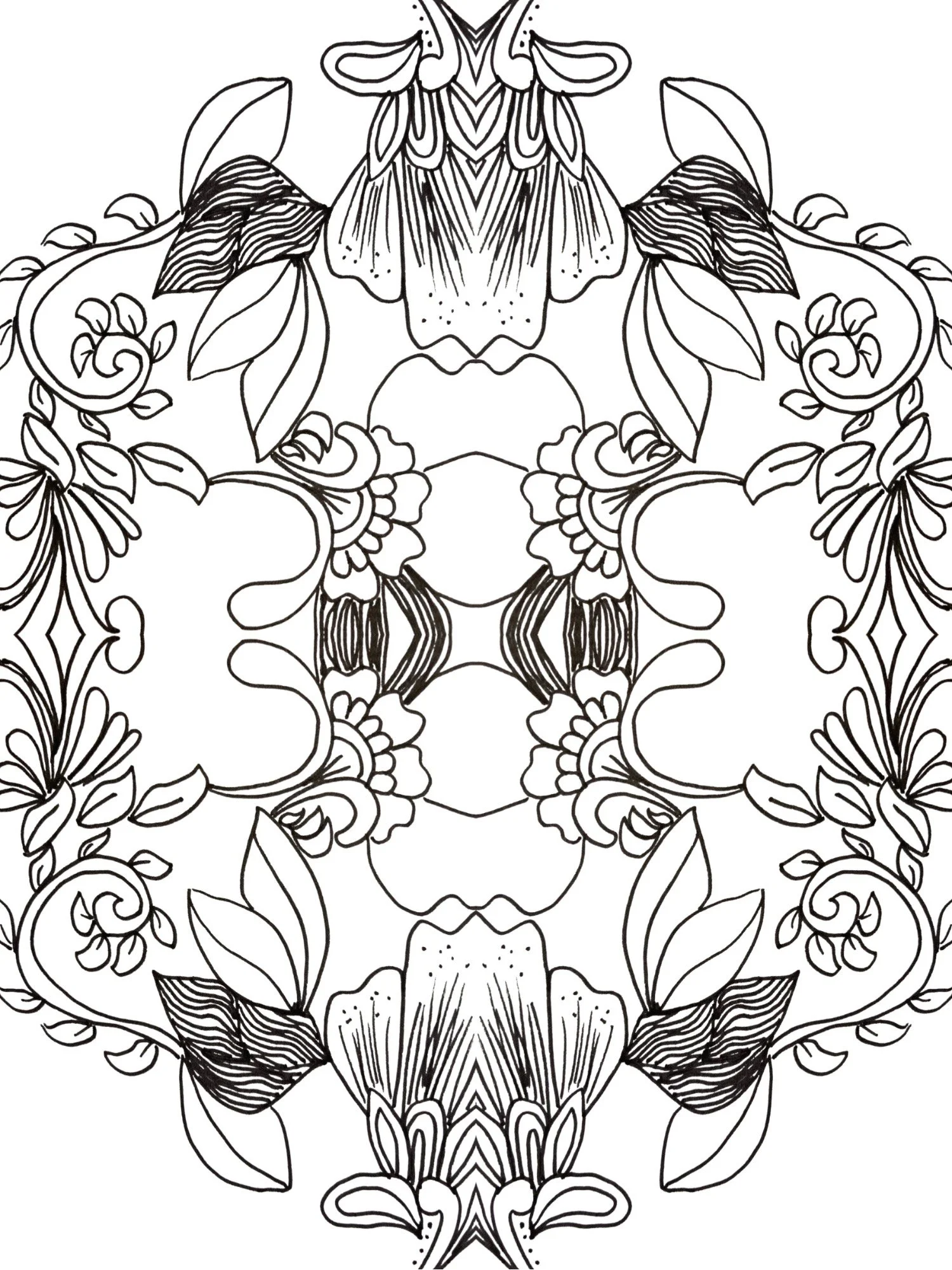 Artwork By Bunny Hammond Featuring Traditional Leatherwork Lines Arranged By Kaleidescope