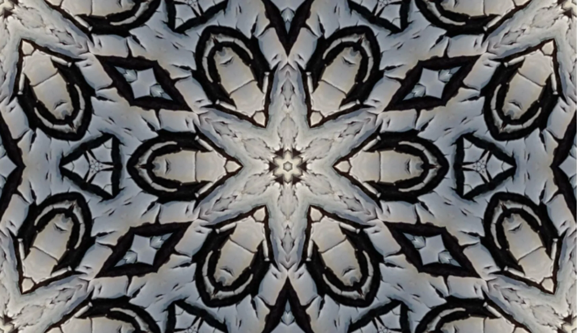 Gray And Black Crackle Geometric Design By Bunny Hammond
