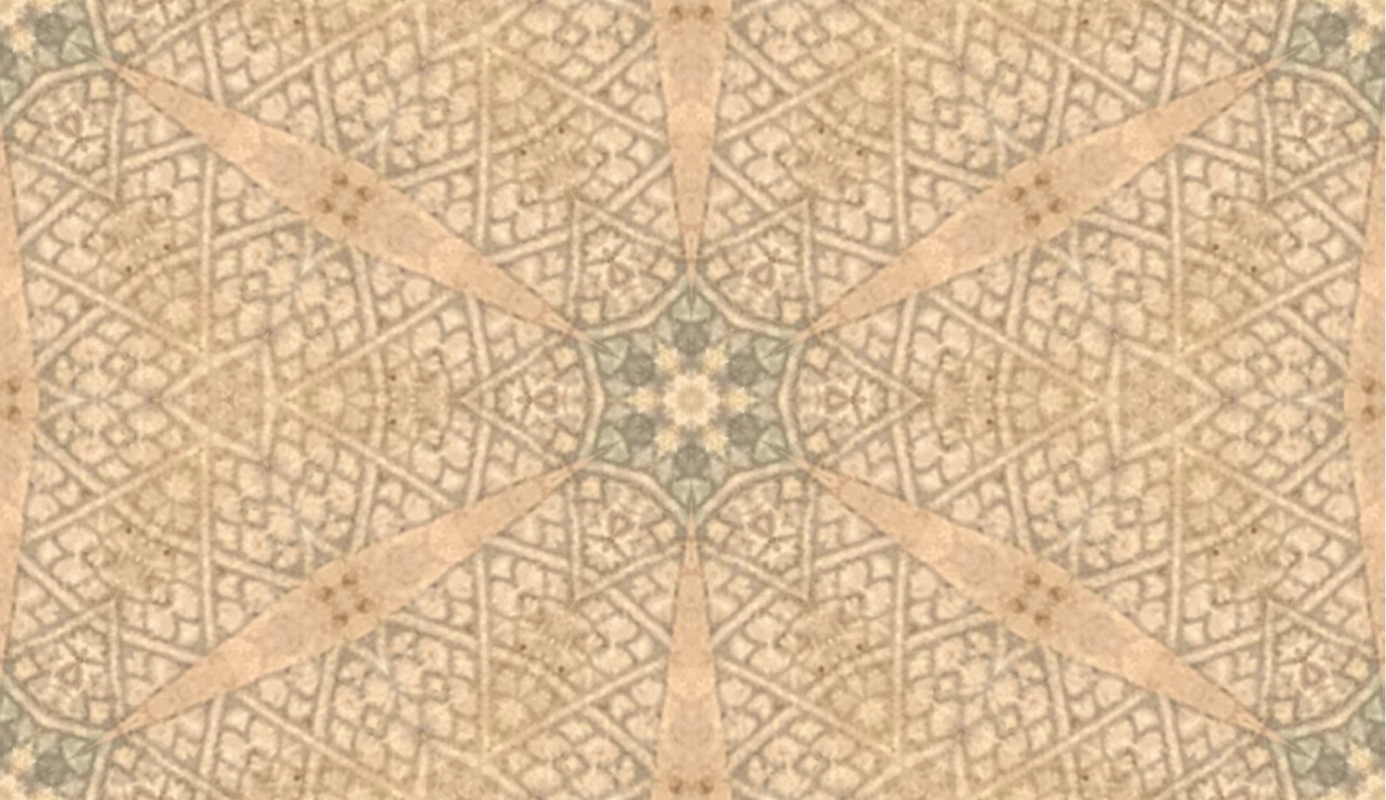 Sand Inspired Tan Geometric Mosaic Artwork By Bunny Hammond