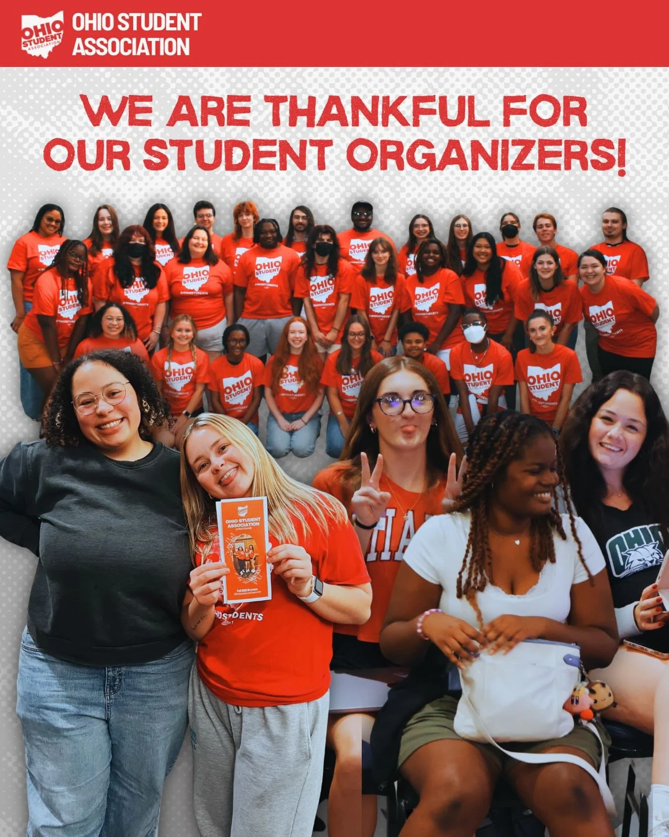 Today, we&rsquo;re giving thanks for our incredible team of student organizers 🍎❤️ we have 50+ students working across the state to fight in defense of higher education, and we couldn&rsquo;t be more proud. Thank you, OSAers!

We encourage you to ta