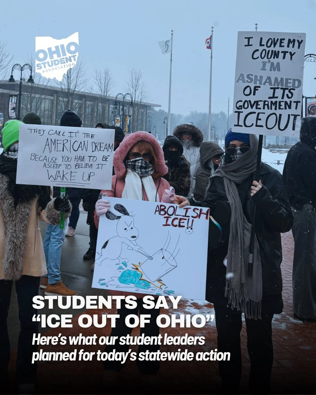🔥STATEWIDE DAY OF ACTION: ICE OUT OF OHIO🔥 We are so proud of our incredible chapters who put together an entire day of actions all across the state &mdash; more about our actions coming soon.

#ohio #walkout #protest #college #ohiostudentassociati