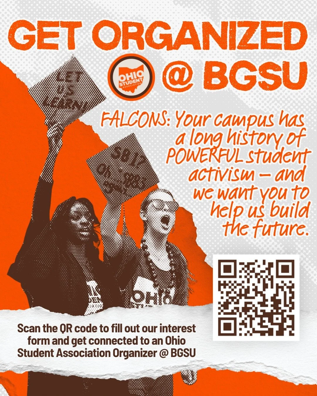 FALCONS: We need YOU to help us build an Ohio by students, for students. Scan the QR code or send us a DM to get involved with our NEW Bowling Green State University chapter!

We're so excited to have students at @officialbgsu get politically involve