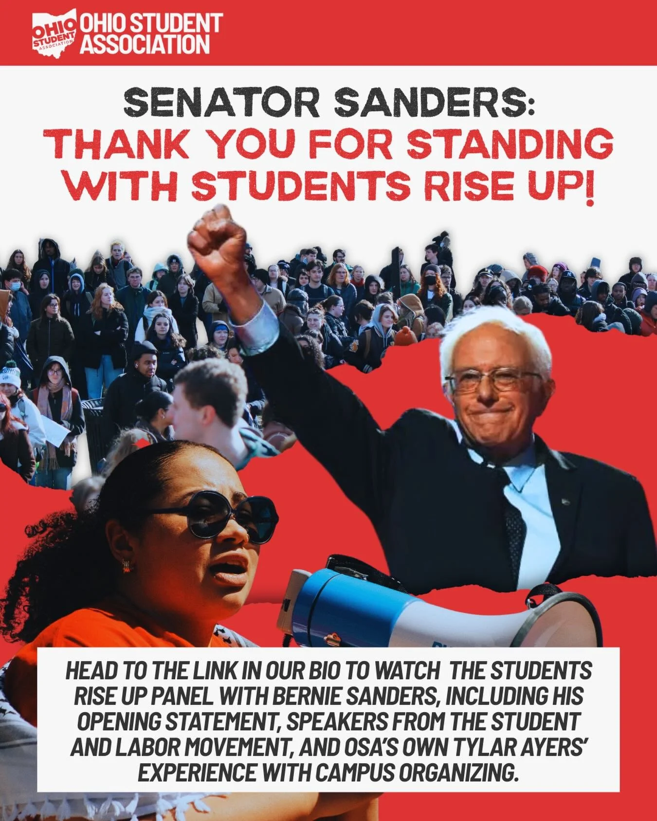 Yesterday &mdash; Students, Workers, and @berniesanders came together to prepare for May Day&rsquo;s MASS NONCOOPERATION action. We left the call feeling inspired and powerful, and if you missed it, don&rsquo;t worry! We have the recording in our bio