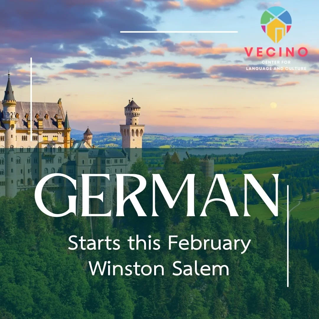 New year, new&hellip; LANGUAGE! 🎉🥳🎊👏🏽🍾🙌🏽 You heard it here first, fam. In-person German classes in Winston Salem start this February! 

German Level 1 will be on sale through January 10. Enroll now at Vecinocenter.com (link in bio).