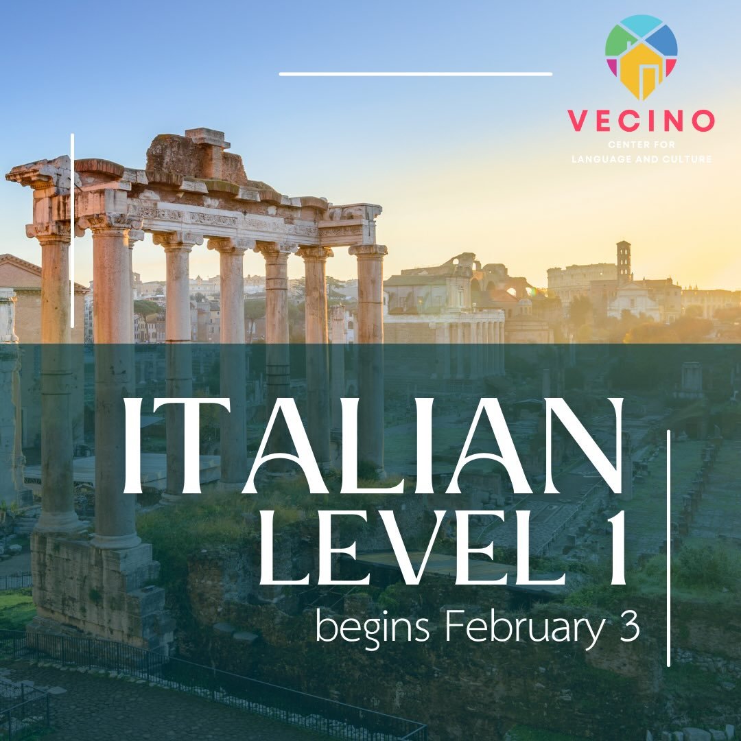 We&rsquo;ve heard your calls and are so excited to share that we have another Italian Level 1 in-person group class starting in February! 🇮🇹

Tuesdays &amp; Thursdays
Dates: February 3, 5, 10, 12, 17, 19
Time: 6-8:30pm

Sign up at vecinocenter.com 