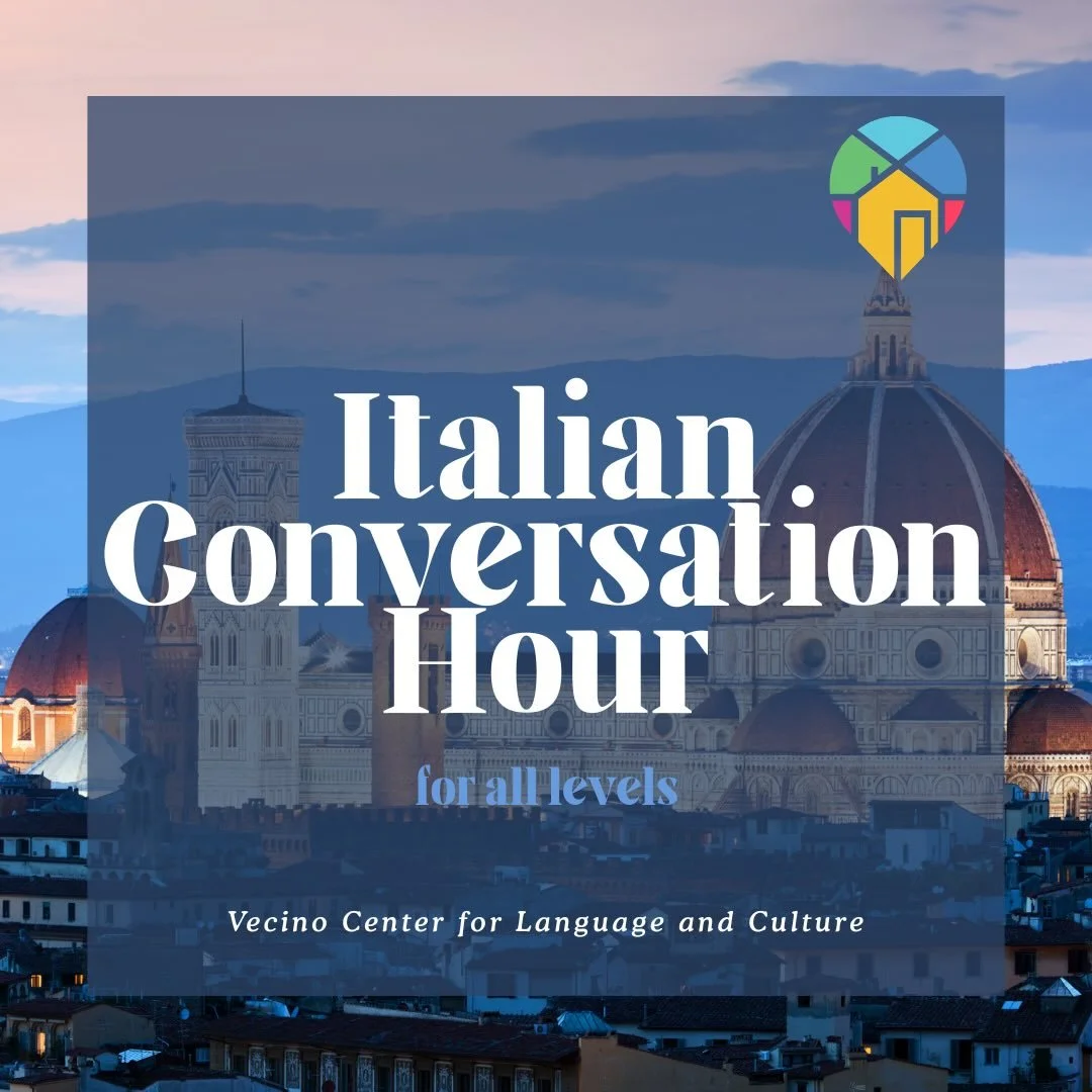 MONDAY NIGHT! Don&rsquo;t miss the opportunity to chiacchiere with new amici. All language levels welcome&hellip; from novice to bilingual! 

Grab your ticket at vecinocenter.com (link in bio) or pay with cash/venmo at the door.