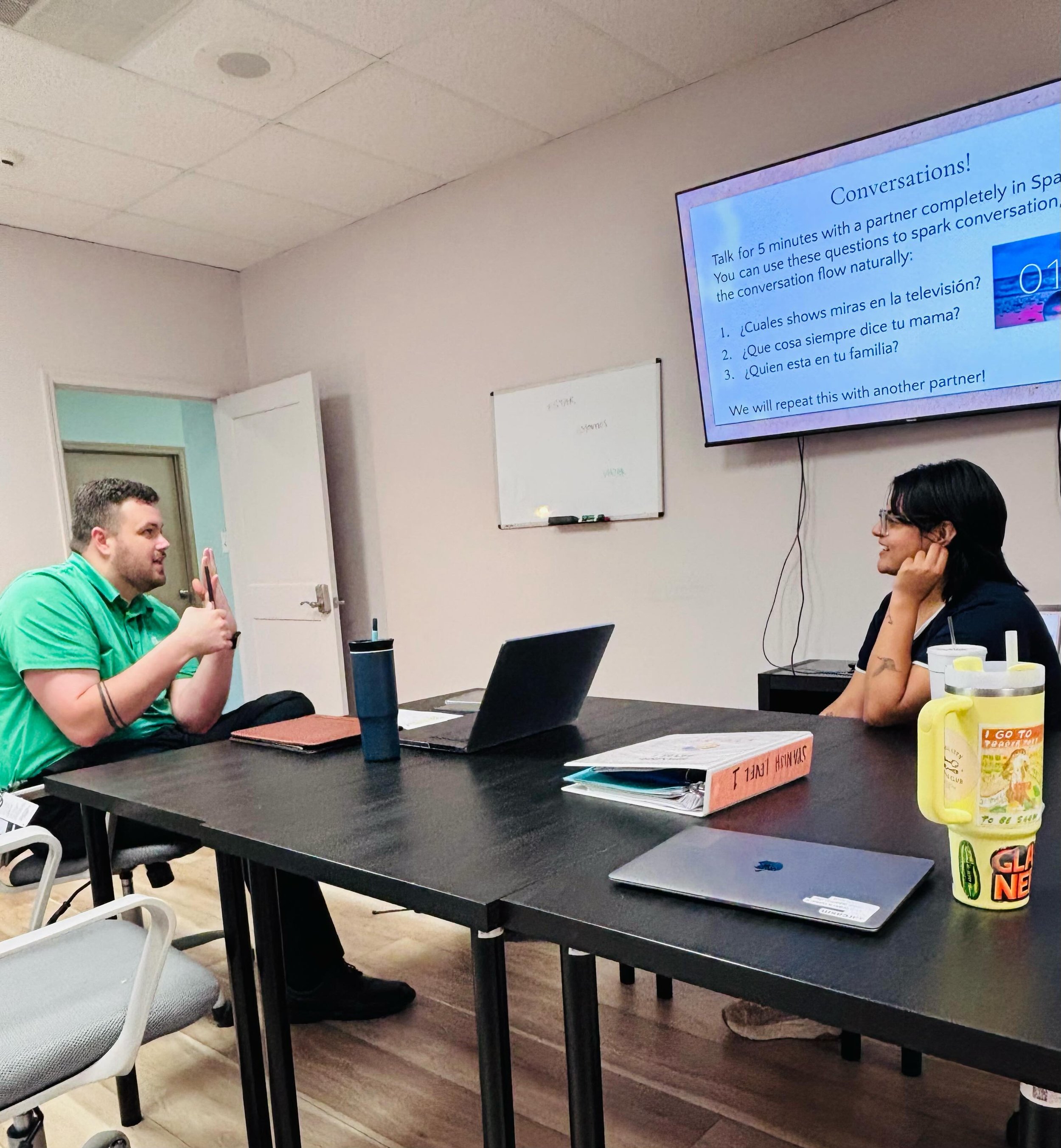 Curious what our Spanish students have been up to this May? A whole lot of conversations, games, role plays, and dialogues! Swipe ➡️ to see some of our fabulous students 💕