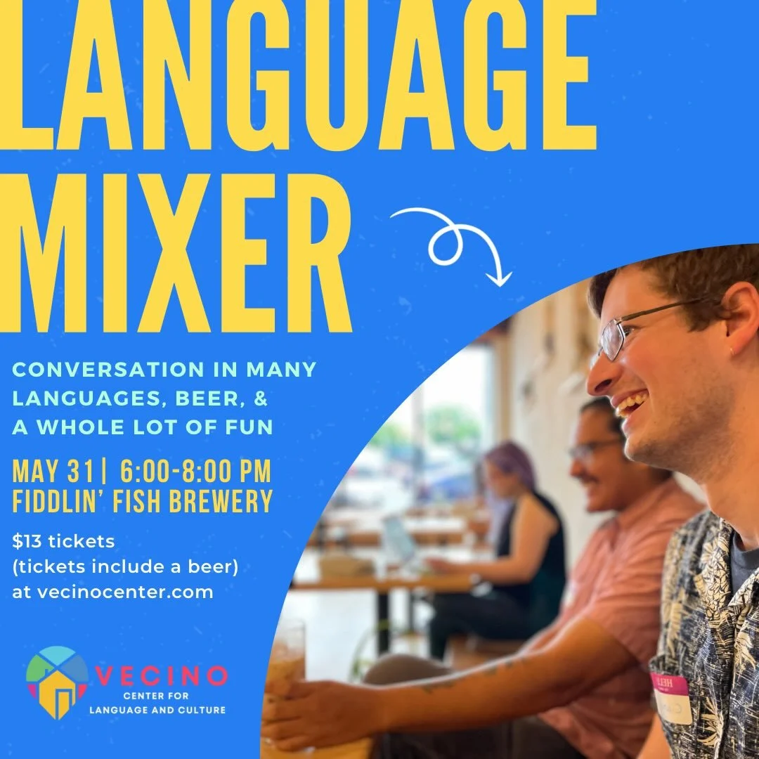 Join us for our language mixer THIS SUNDAY at @fiddlinfishbrewing ! 

Whether you&rsquo;re one day into a language on Duolingo or your completely fluent, all are welcome to come mix and mingle and chat in various languages. We&rsquo;ll have fluent ta