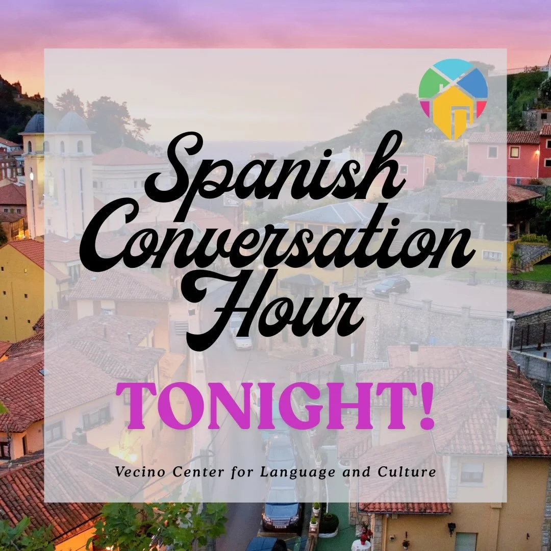 Join us at Vecino Center from 6-7pm for our monthly Spanish conversation hour! Sign up at the link in bio or drop in&rsquo;s welcome.