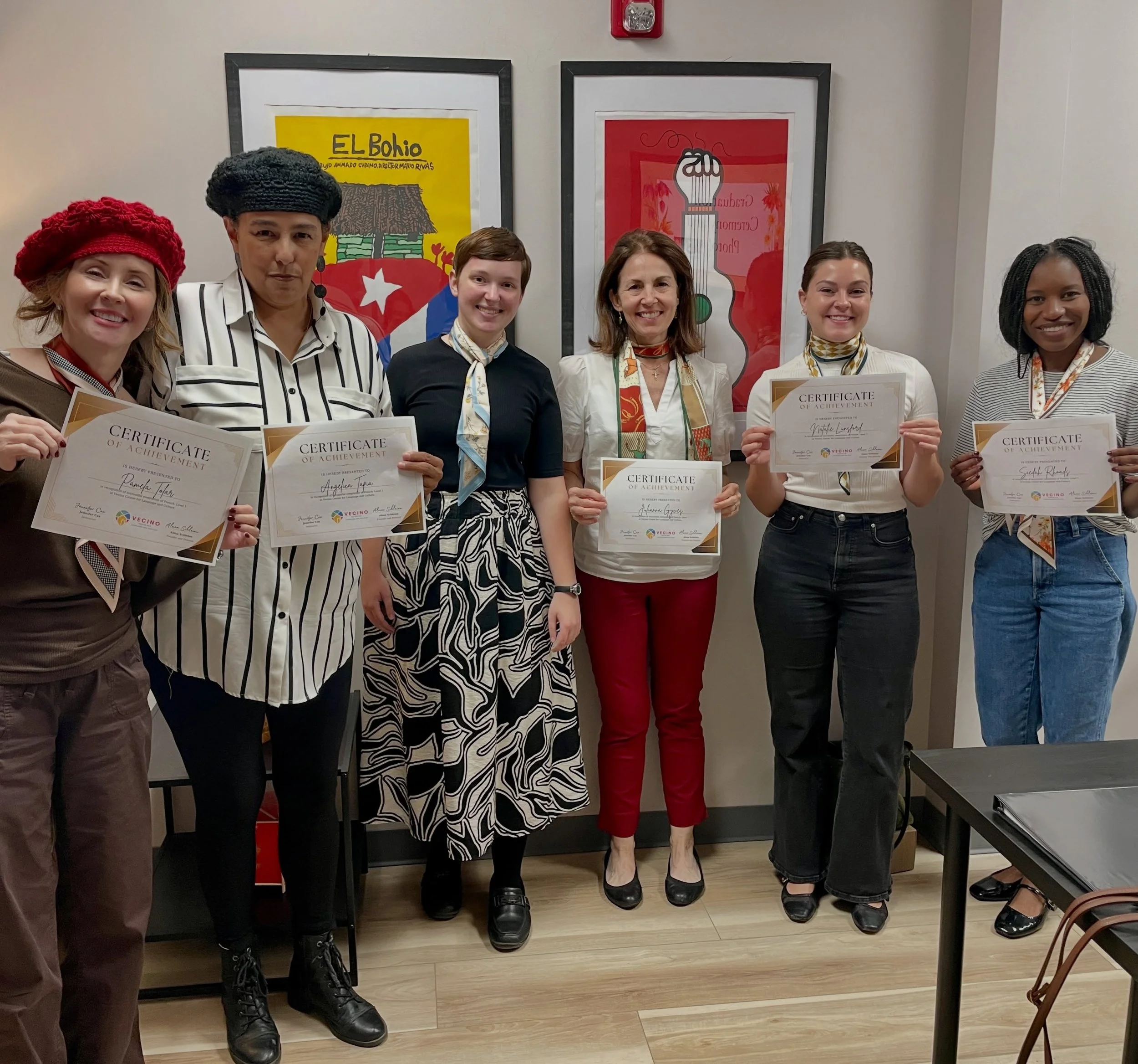 Congratulations to our French Level 1 graduates! 🎉🍾🥳👏 Their French improved so much over the course of just 3 weeks and their camaraderie is unmatched. We love this bonded group and can&rsquo;t wait to explore French art &amp; design with them in