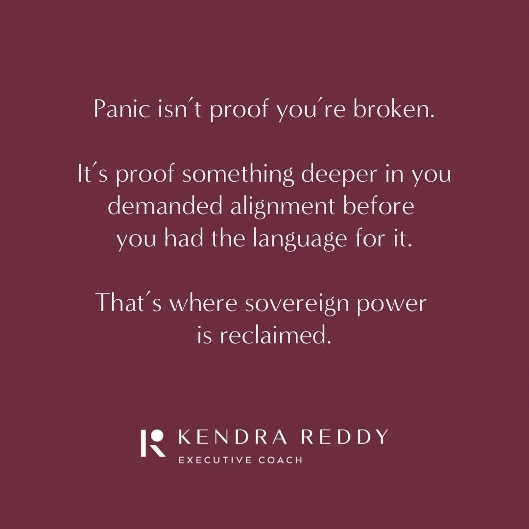 Panic rarely comes out of nowhere.

It usually arrives after a long stretch of quieter signals from our distributed intelligence that we&rsquo;ve learned to override.

What I share here isn&rsquo;t a neat before-and-after story. It&rsquo;s a look