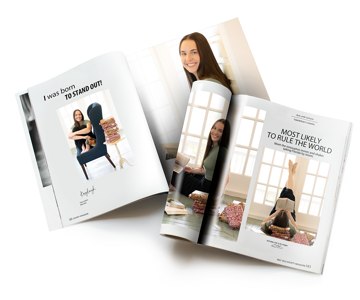 Magazine Layout for Senior Year Portrait Photography Experience