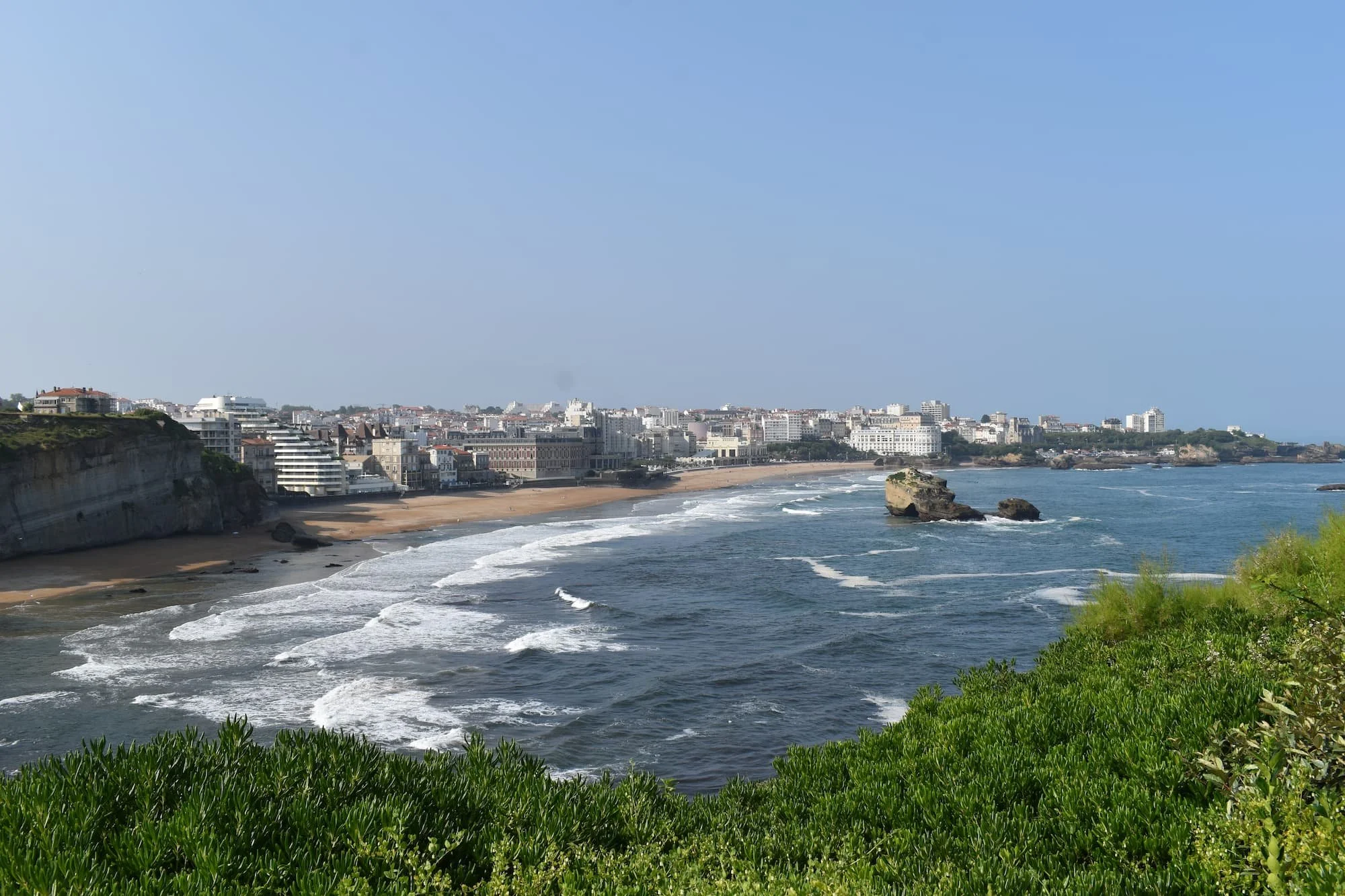 Miaramar Beach in Biarritz, France.
