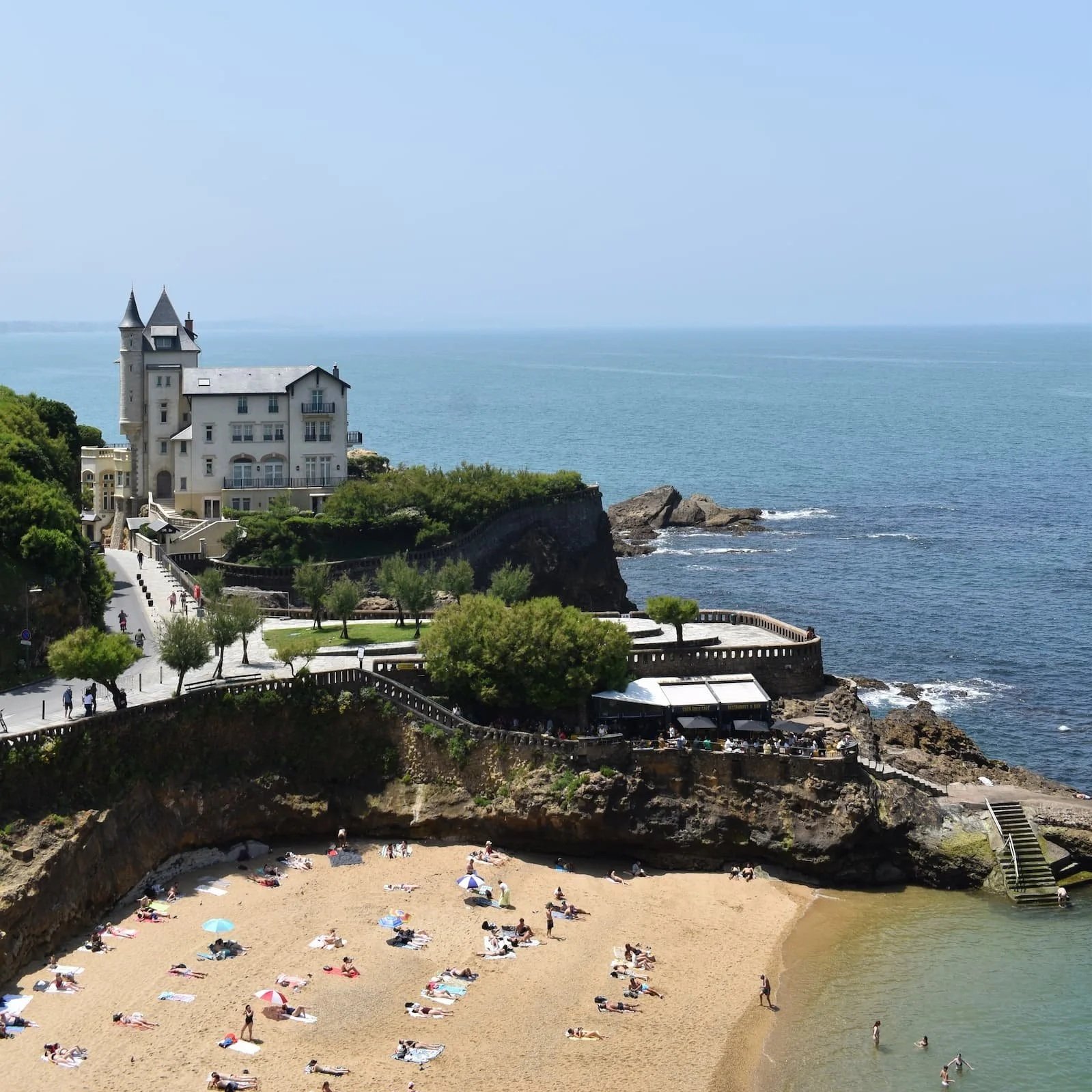 La Plage du Port Vieux in Biarritz, France.
