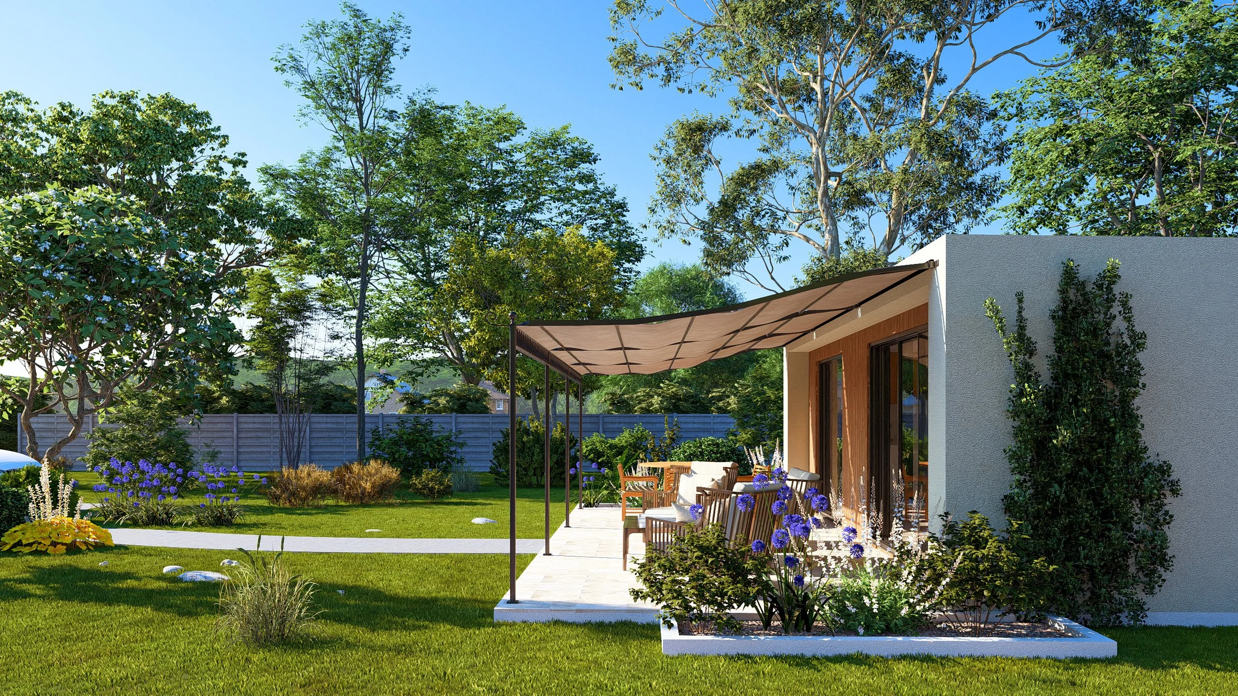Bauhu Twenty Eight modular garden pod with feature pergola