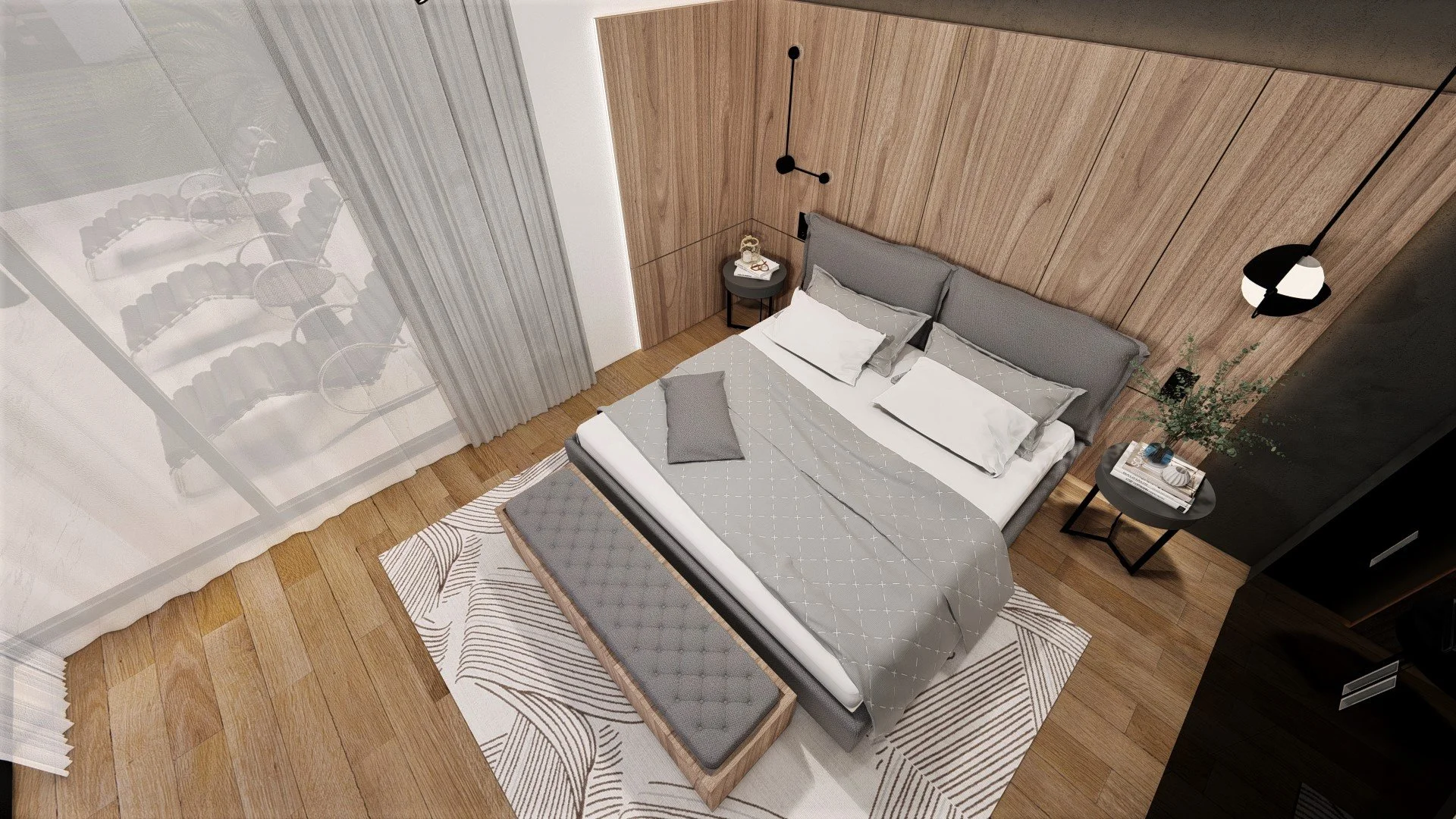 Bauhu luxury modular home bedroom