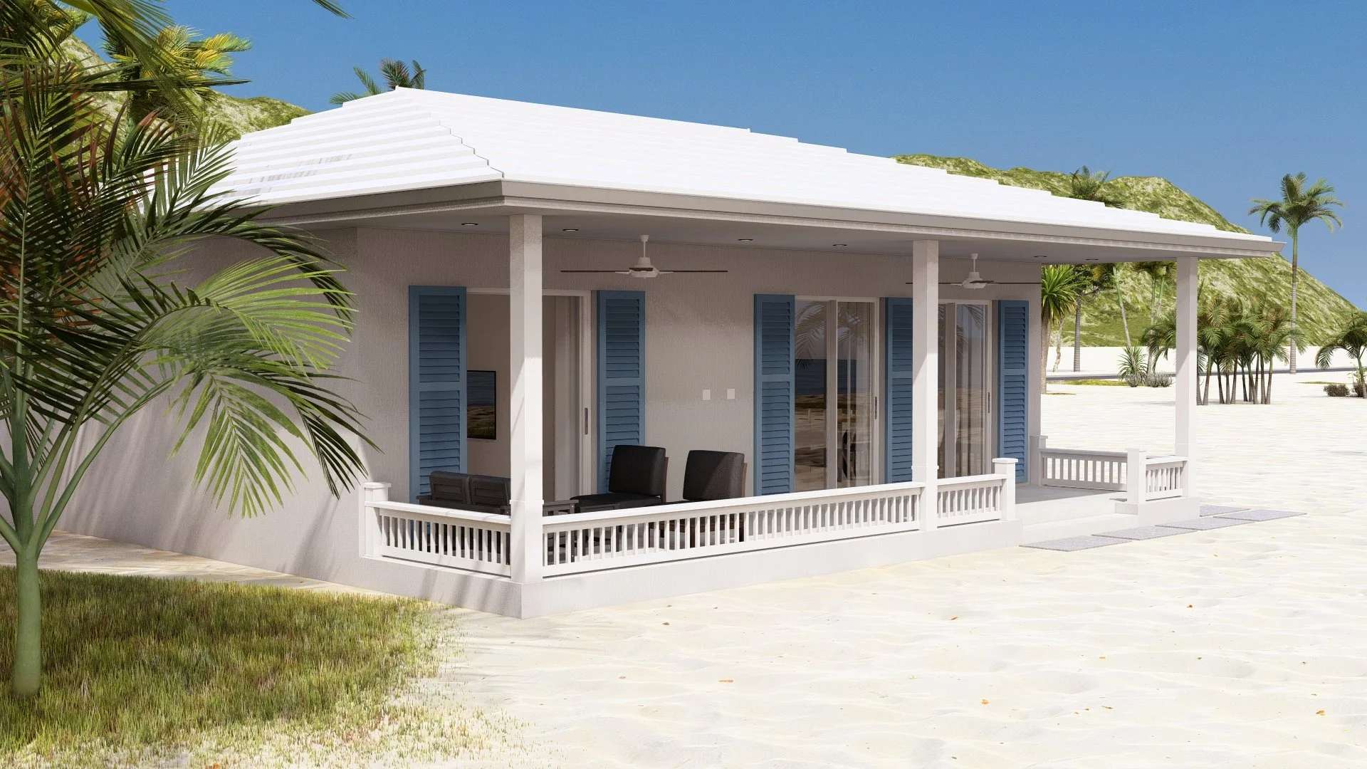 Bauhu Caribbean Colonial range hurricane resistant modular home
