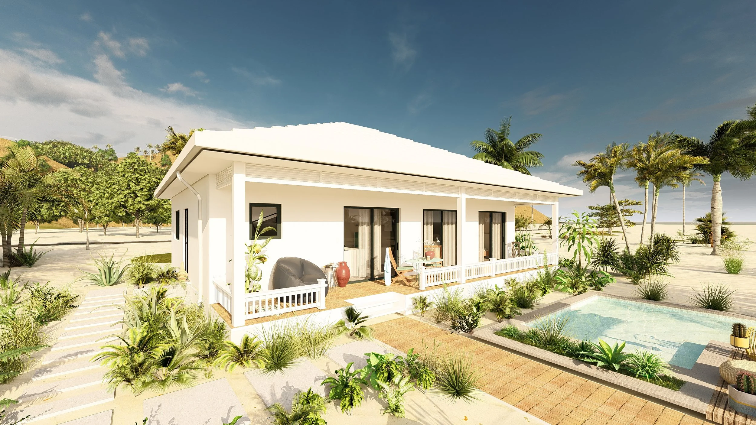 Caribbean Cottage bauhu modular hurricane proof home