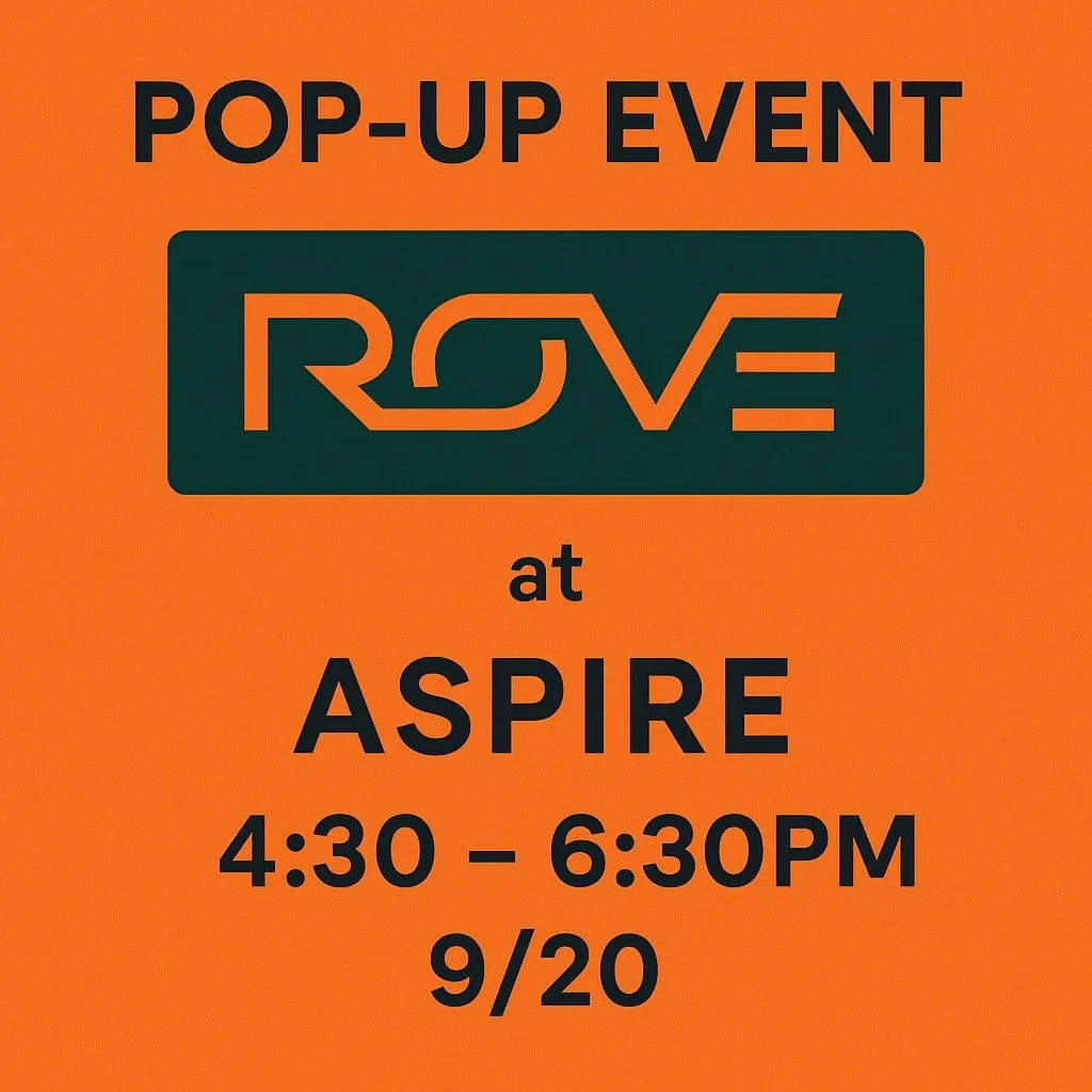 ✨ Pop-Up Alert! ✨

Join us this Saturday, 9/20 from 4:30&ndash;6:30 PM as we welcome ROVE to Aspire for an exclusive pop-up event! 🌿

🔥 We&rsquo;re celebrating with a fresh inventory drop &mdash; come by early to snag your favorites before they&rsq
