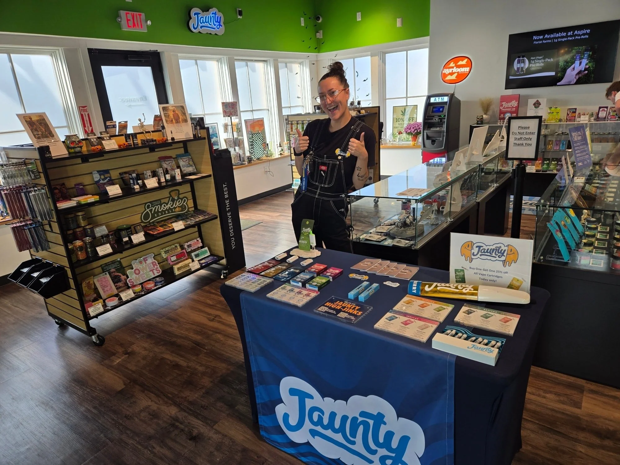Come say &quot;high&quot; to Alyssa from Jaunty and check out the new releases! At Aspire until 6pm!