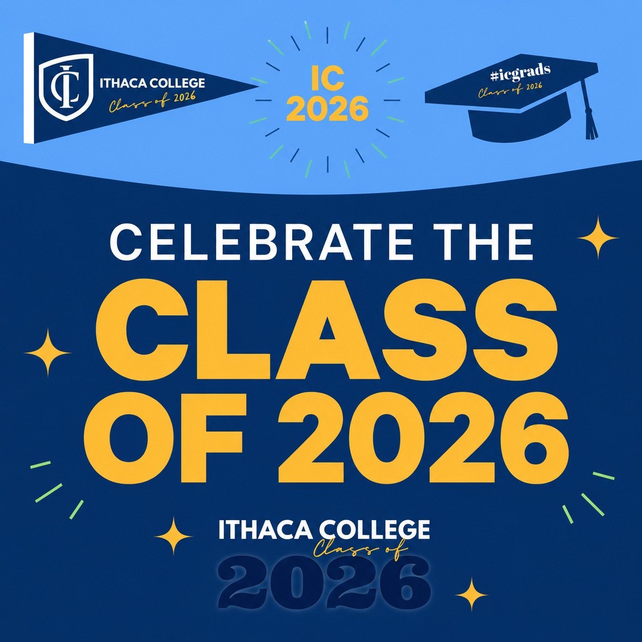 🎓💙 Congratulations, Ithaca College Graduates! 💙🎓
No more finals. No more papers. No more &ldquo;just one more discussion post.&rdquo; 😅

Time to celebrate summer the right way 🍦
Come treat yourself &mdash; you earned it!