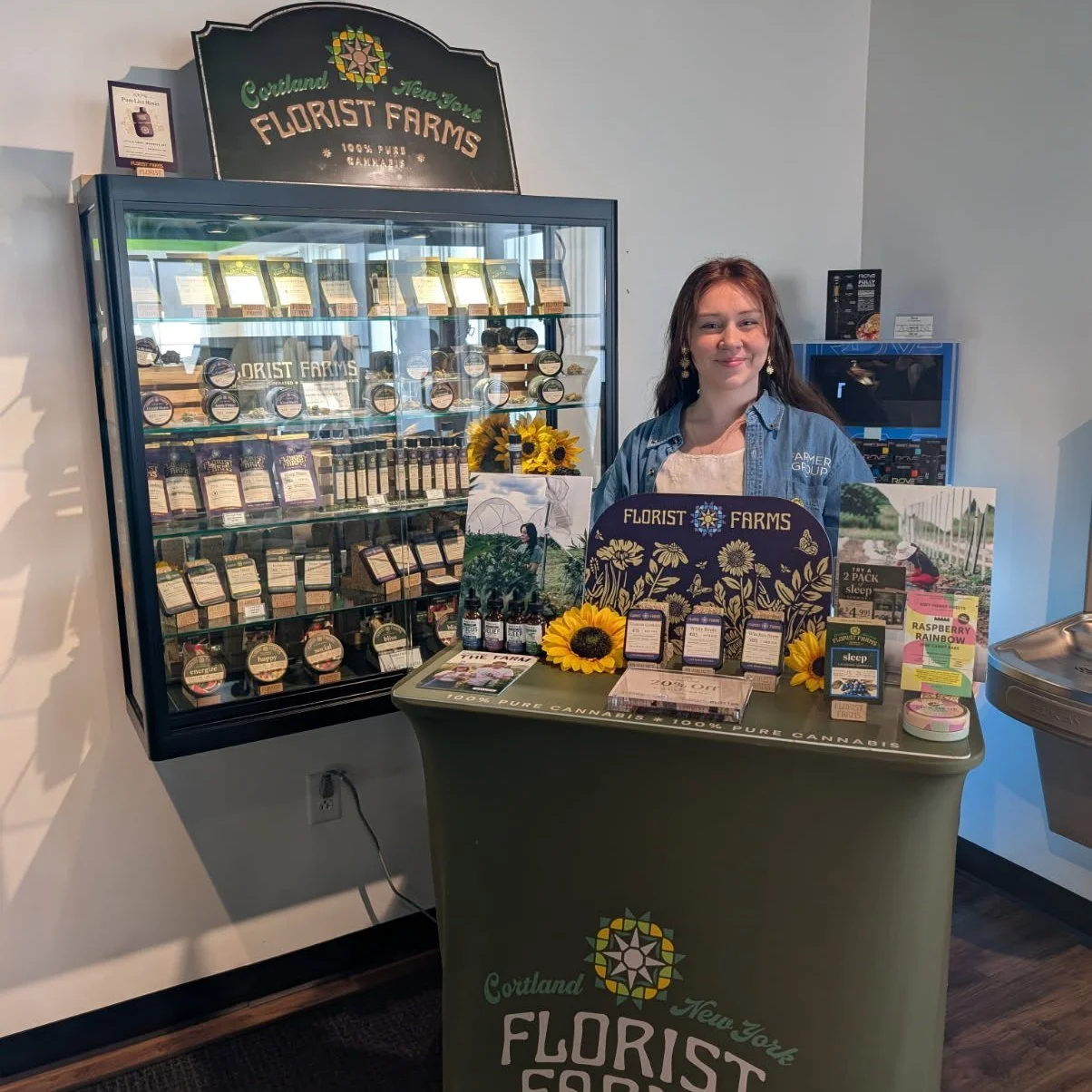 Come chat with Natalie from Florist Farms, Blotter, Soft Power Sweets, Hudson Cannabis, Tune, and Head &amp; Heal! She is here until 2pm! Check out our menu online to see what they have to offer at aspirecannabis.org and click 'Specials' at the top o