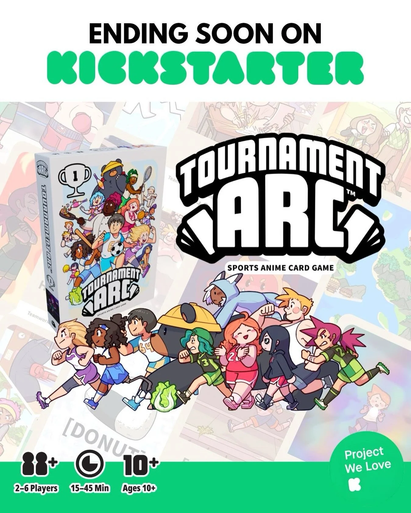 Tomorrow&rsquo;s the last day to back Tournament Arc on Kickstarter! 👀 We&rsquo;re over 1,000% funded and are working on unlocking our final stretch goals!

If you back on Kickstarter, you get access to exclusive discounts and items and you&rsquo;ll
