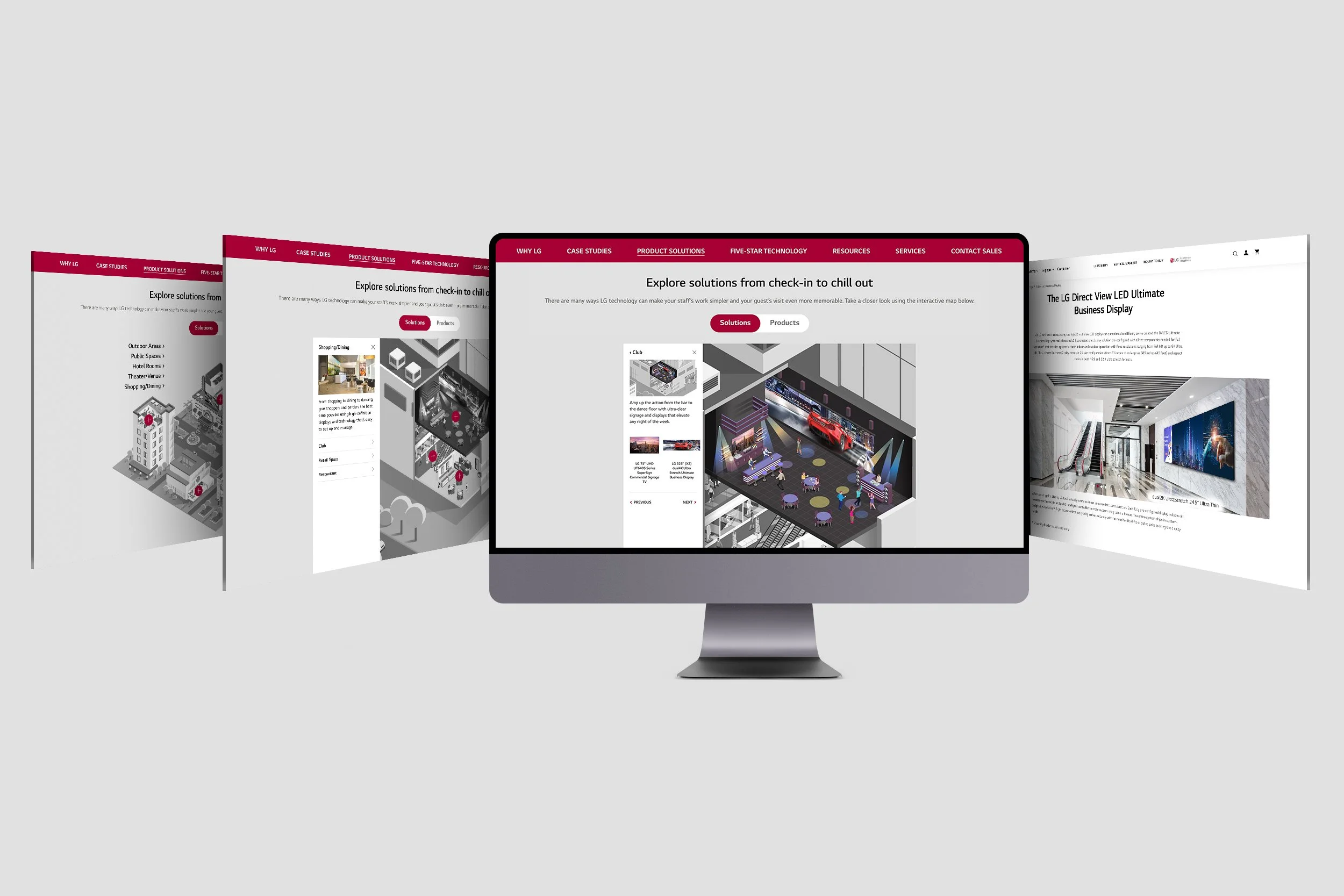 I was the principal production designer for an interactive LG landing page targeting vertical markets. This involved making edits to the website, processing images, handling asset management, and collaborating closely with designers and developers to