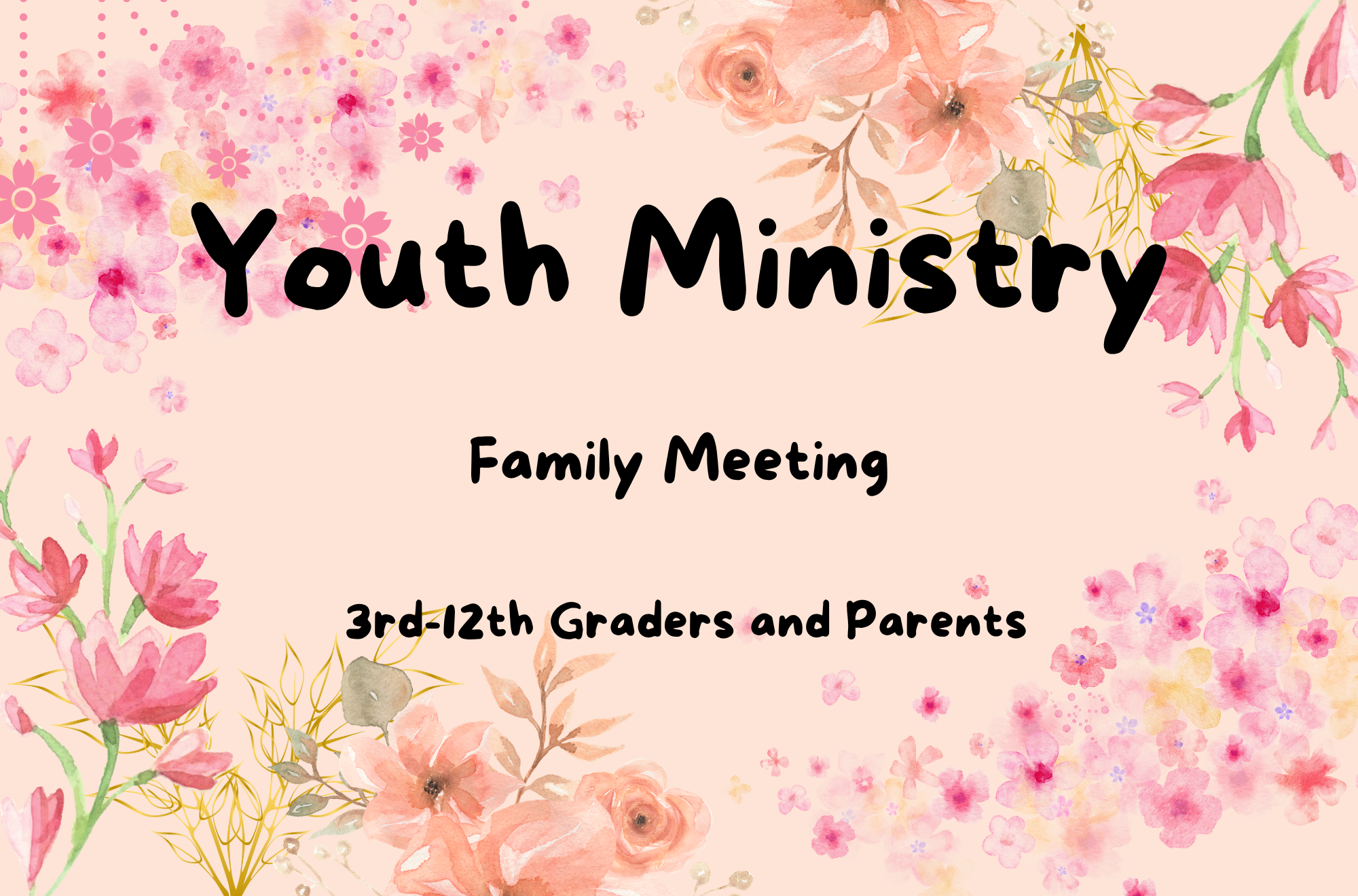 Youth Ministry Family Meeting