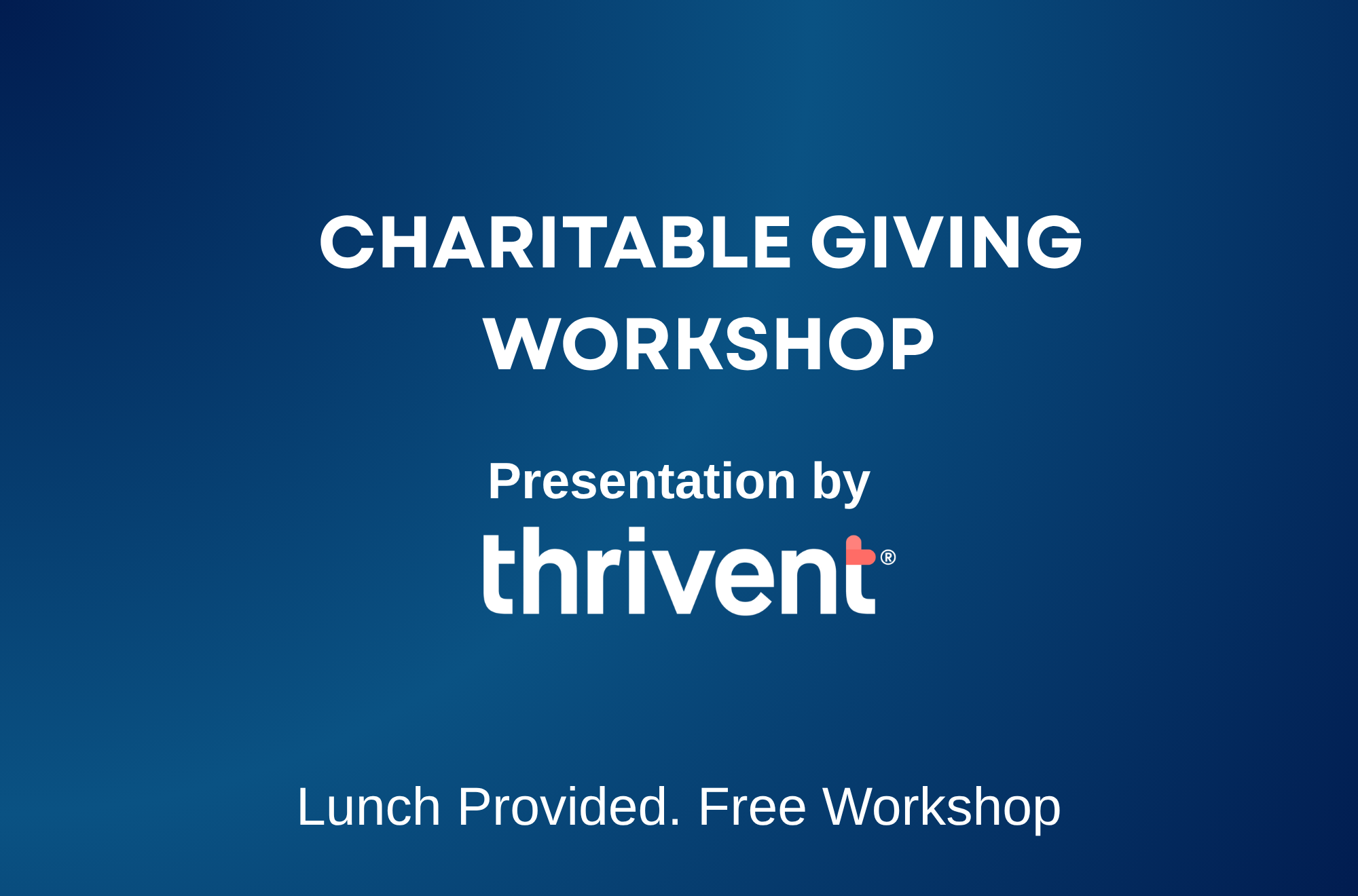 Charitable Giving Workshop by Thrivent