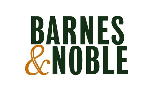 Barnes & Noble bookstore logo with green text and orange ampersand
