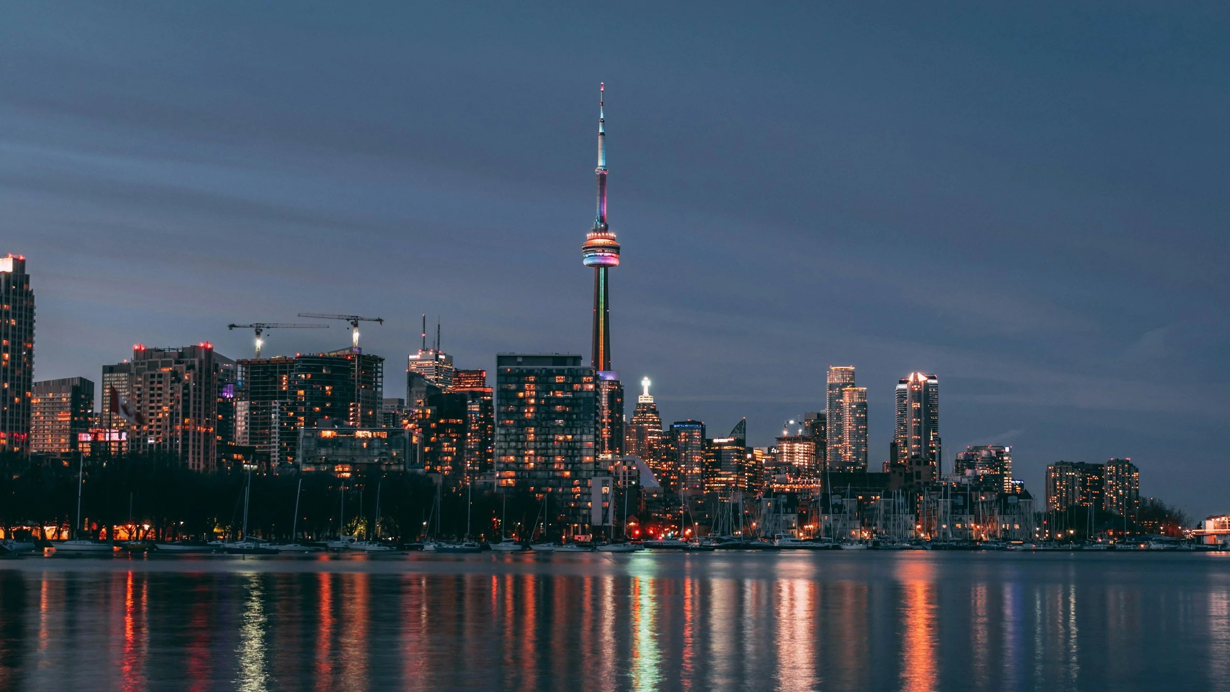 Toronto skyline with the CN Tower, home of Romano Remote virtual assistant services in Ontario.