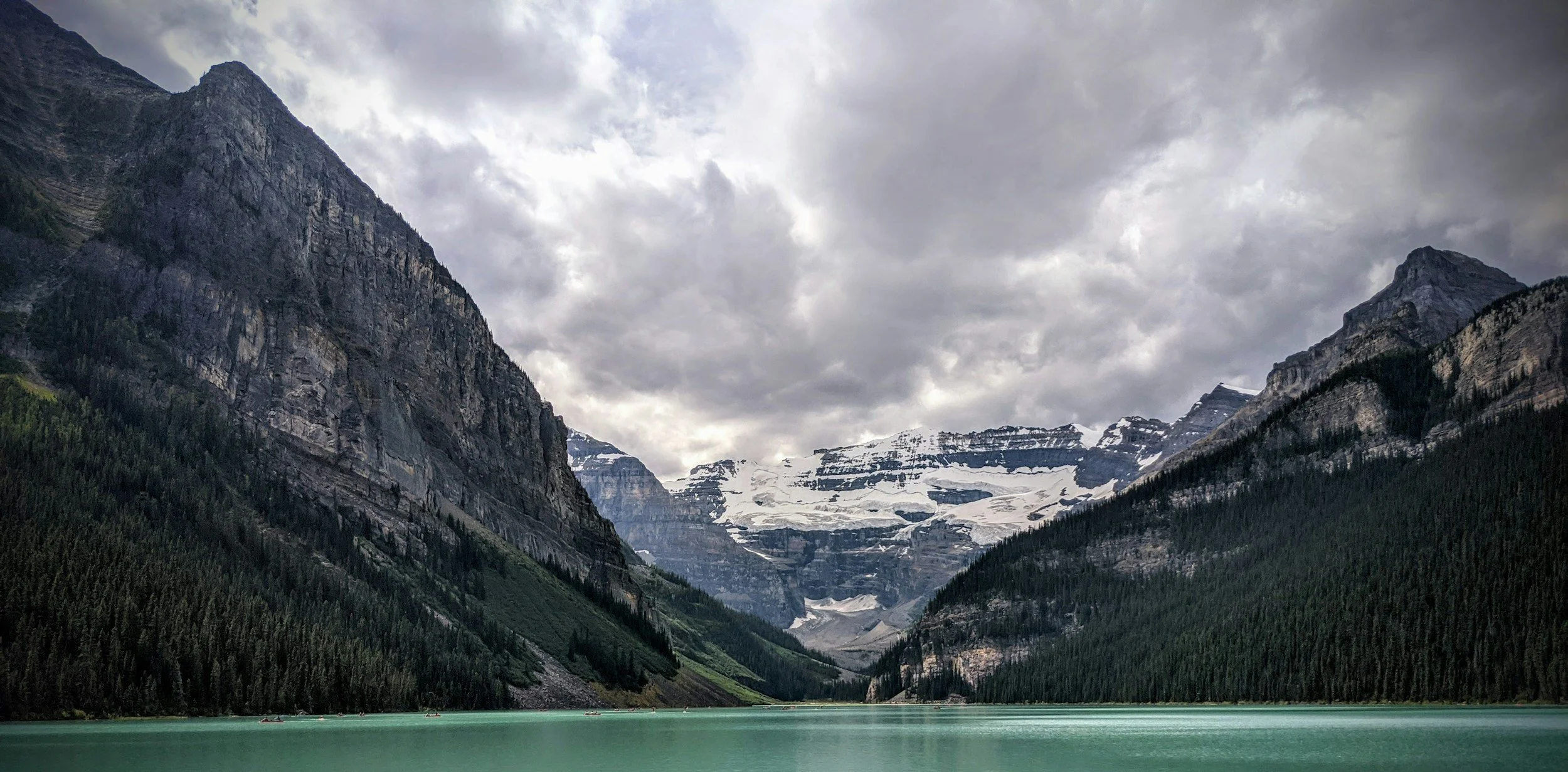 Lake Louise and the Rocky Mountains in Alberta, home to clients of a Canadian virtual assistant team