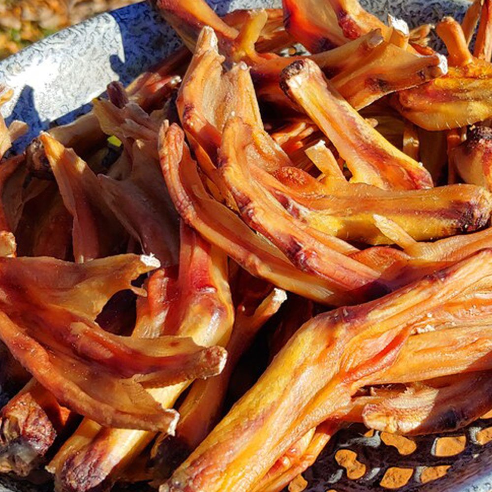 Your Dogs Kitchen, yourdogskitchen.com, Dehydrated Duck Feet. Hand made treats for dogs.