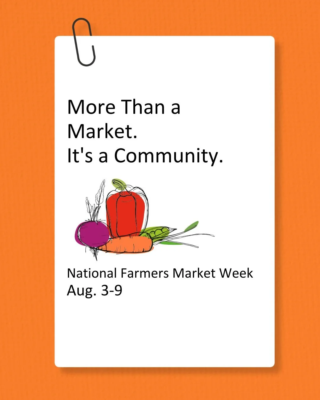 National Farmers Market Week!