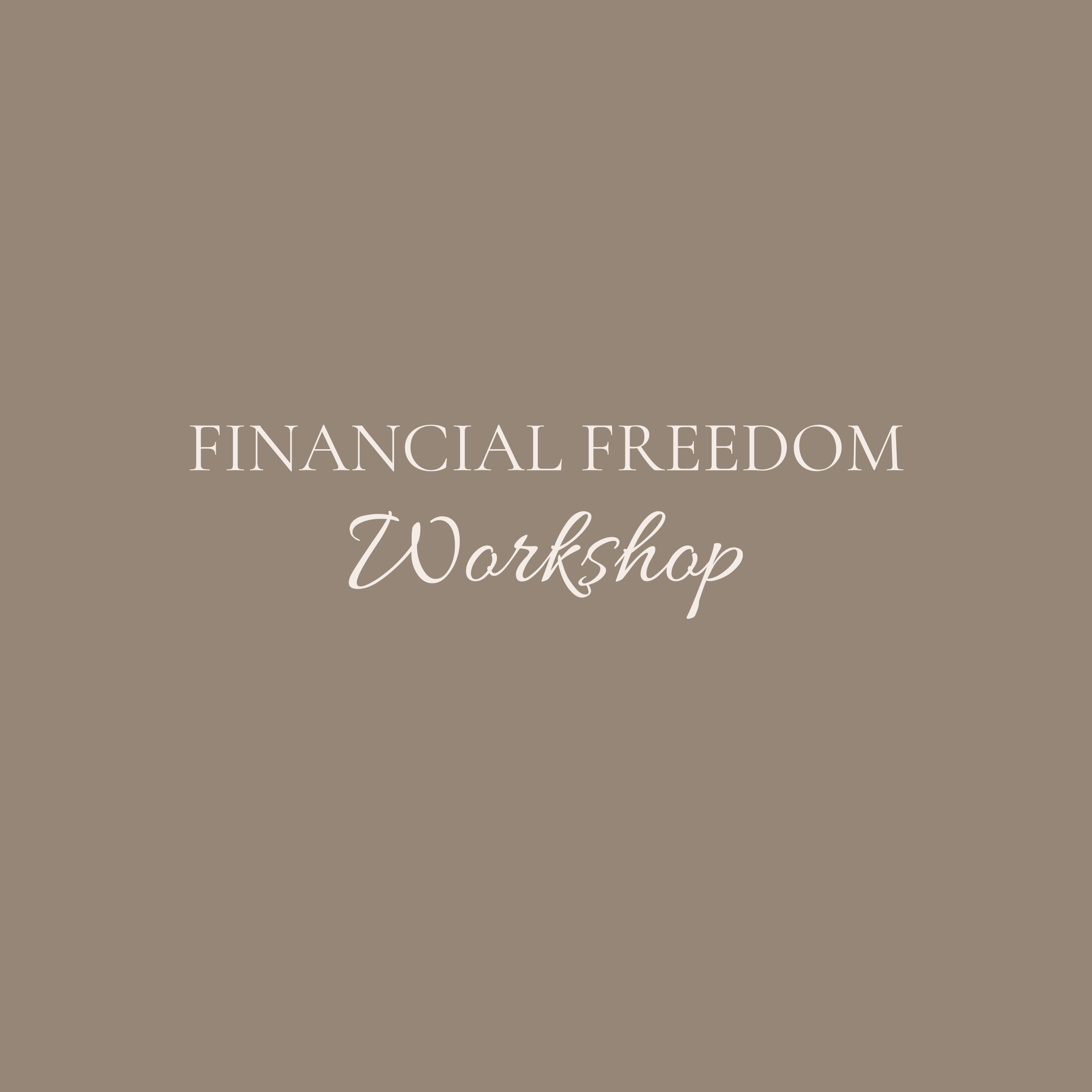 Manifesting Financial Freedom Workshop Replay