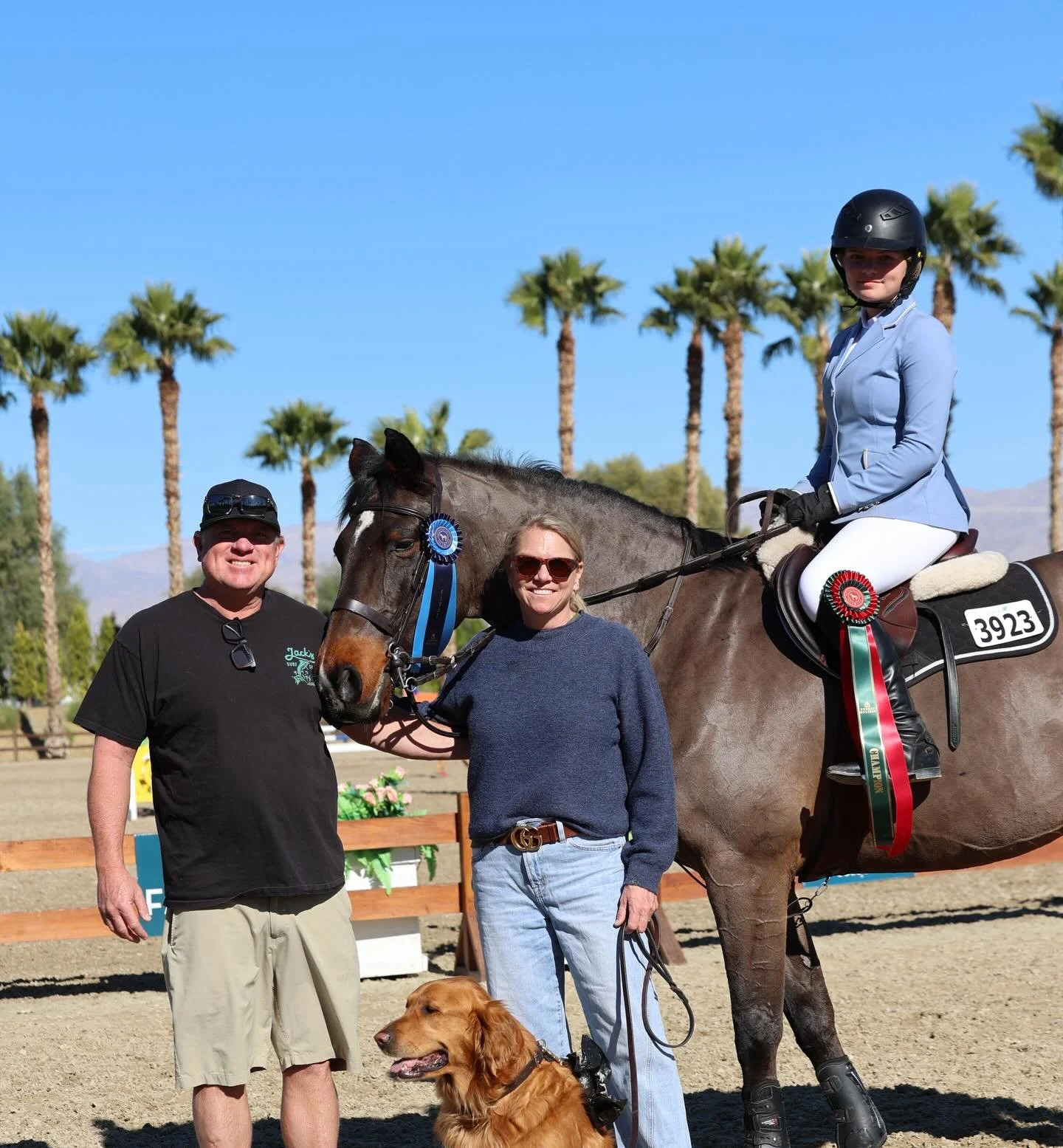 Bridger Bryson and Family with Quintessential at Desert International Horse Park, 2025
