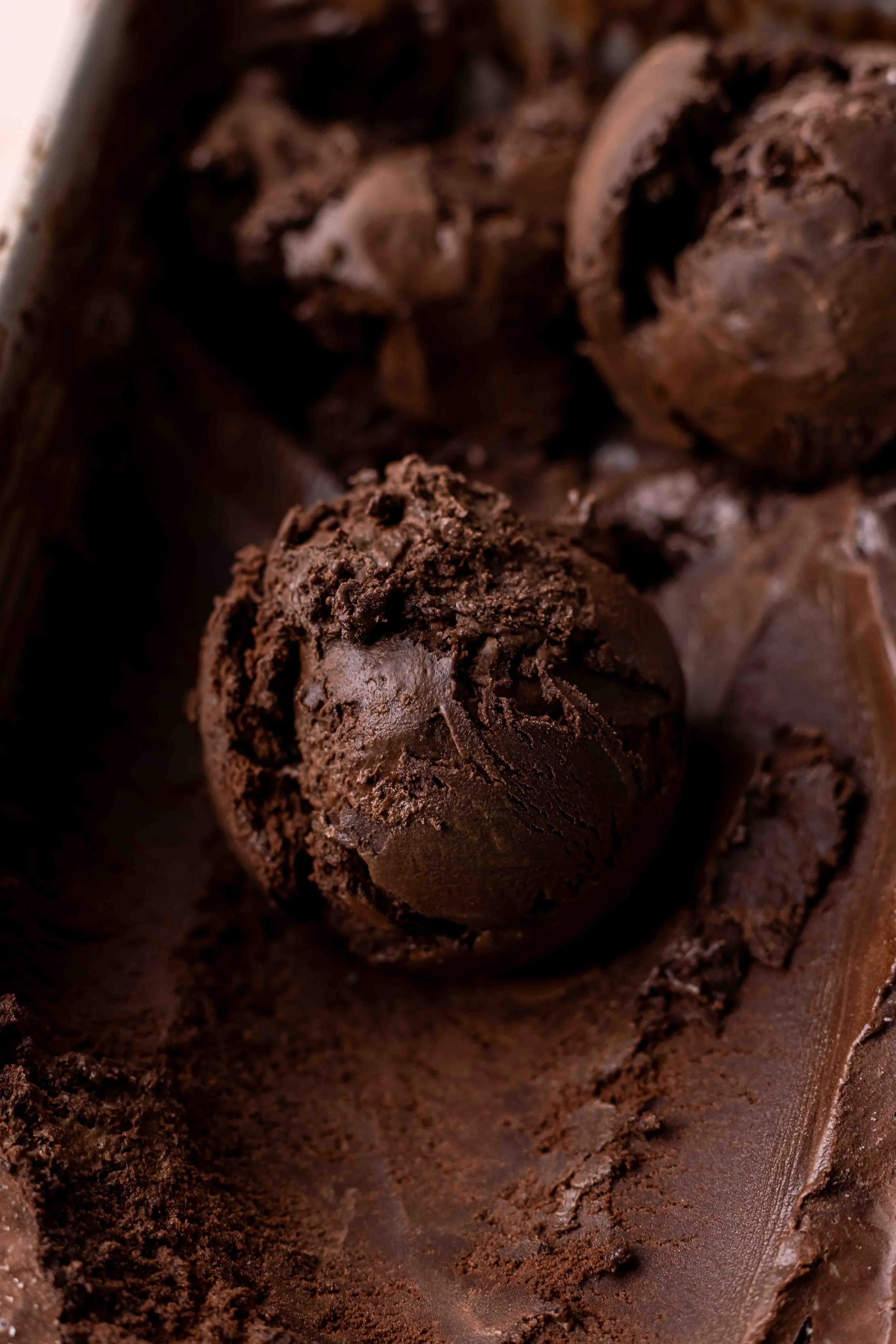 Black Cocoa Chocolate Ice Cream scoop